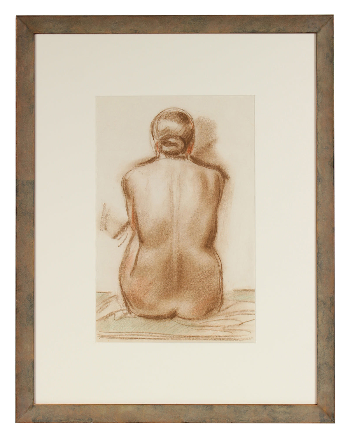 Sepia Female Nude&lt;br&gt;1940-60s Pastel&lt;br&gt;&lt;br&gt;#72003