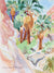 <i> Looking Up Palm Canyon </i> <br> April 1982 Watercolor<br><br>#72022