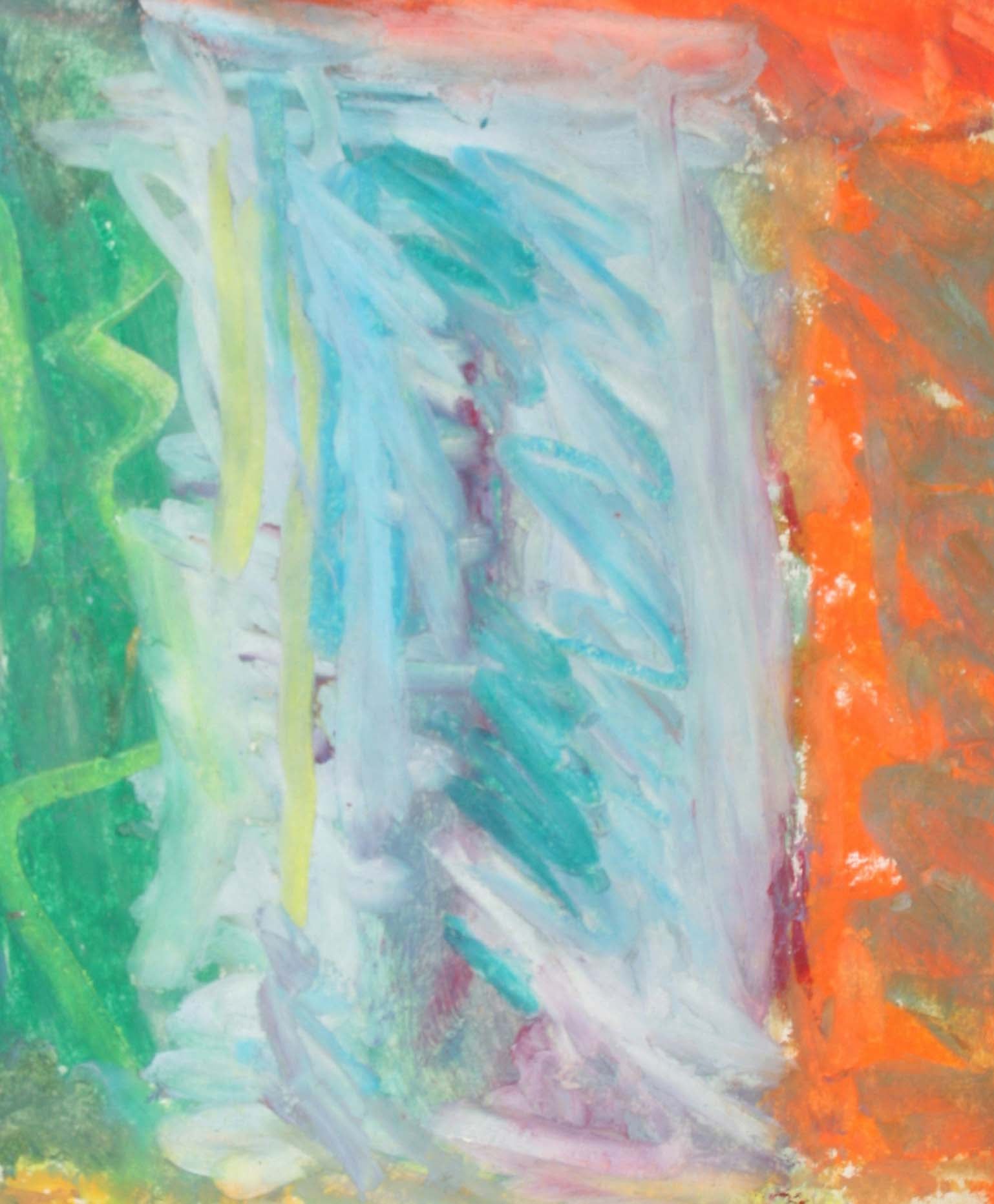 Colorful Abstract<br>Mid-Late 20th Century Oil Pastel<br><br>#72097