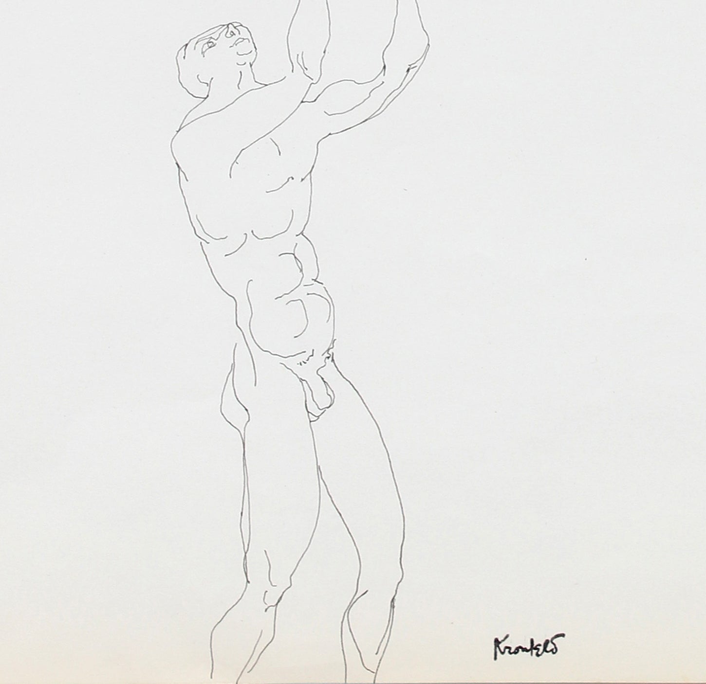 Father, Mother & Child <br>1960-80s Ink <br><br>#72130