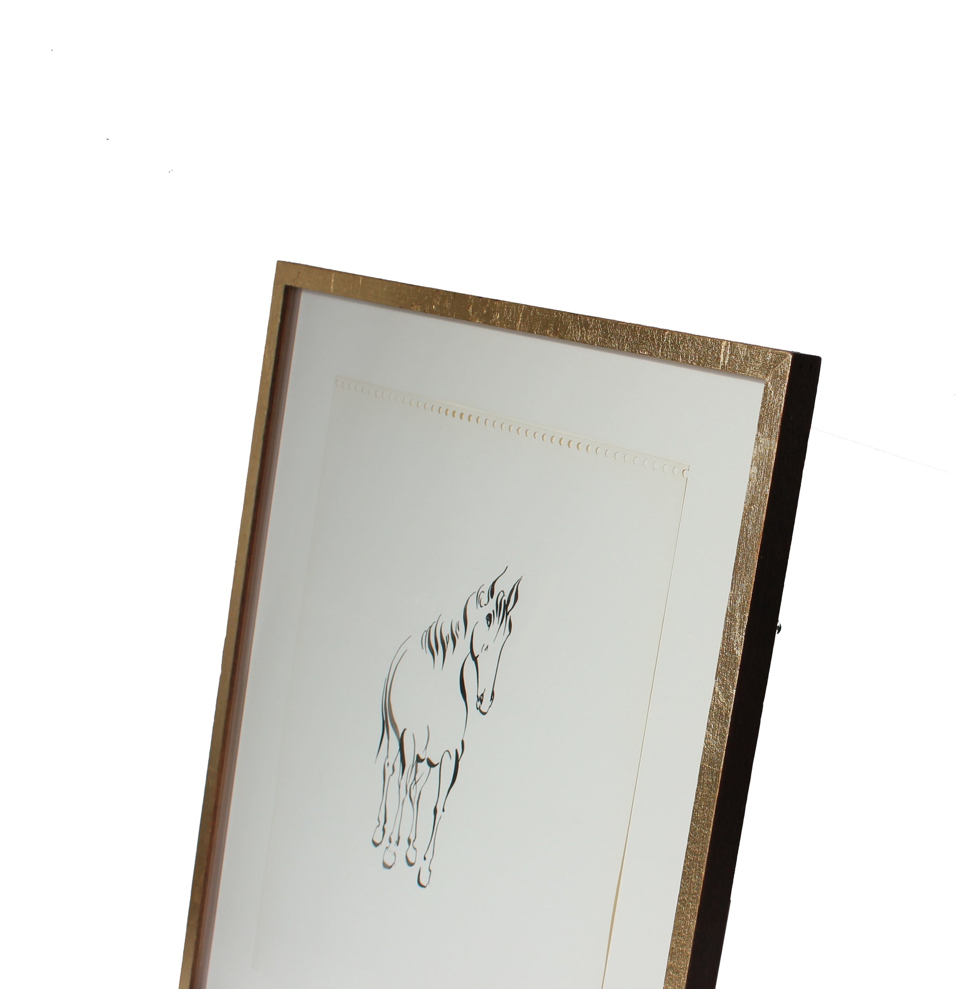 Calligraphic Modernist Horse<br>1970-80s Ink<br><br>#72135