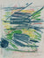 Hectic Blue and Green Abstract <br>1962 Pastel <br><br>#8166