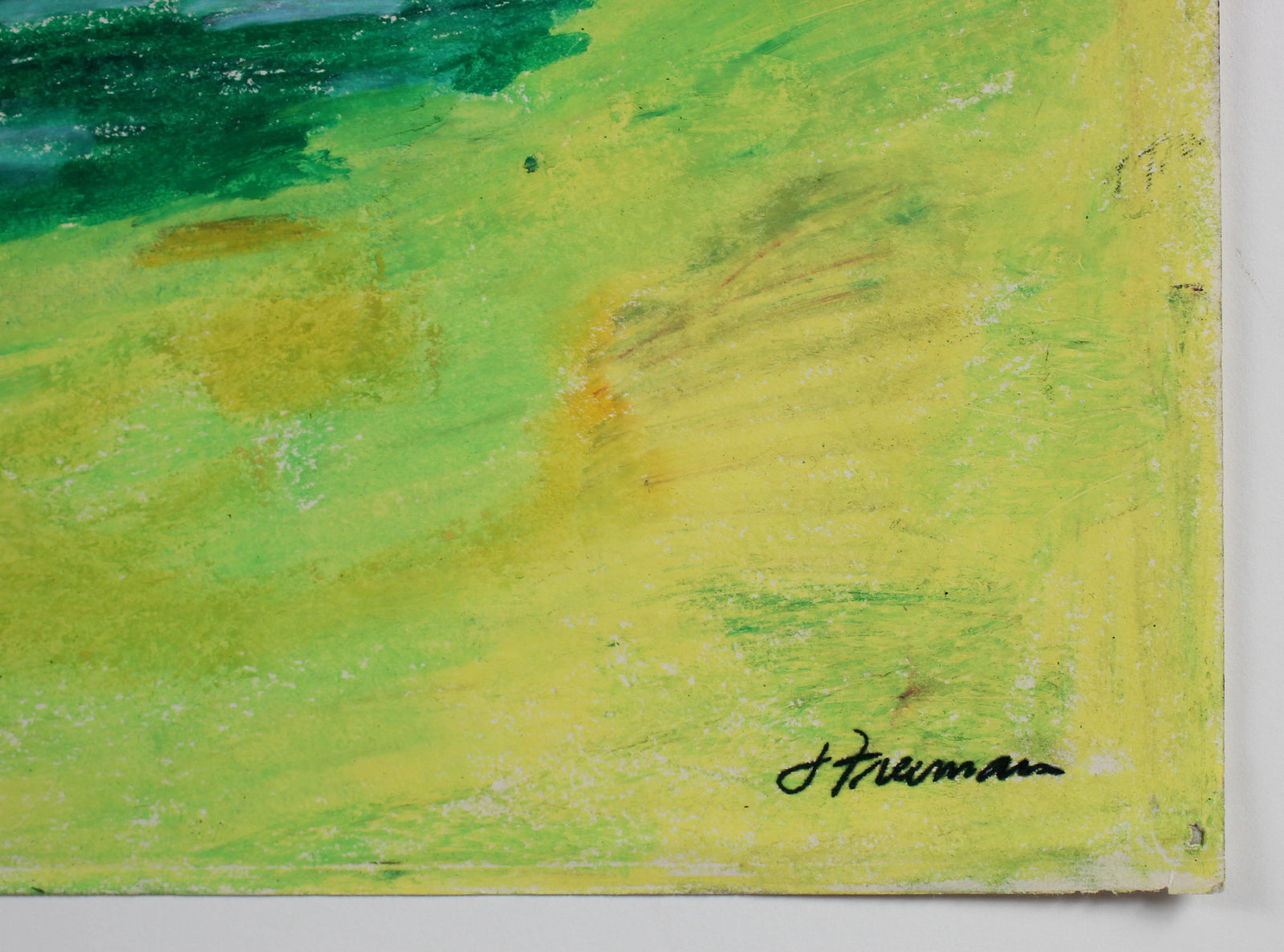 Vivid Abstracted Landscape<br>20th Century Oil Pastel<br><br>#81866