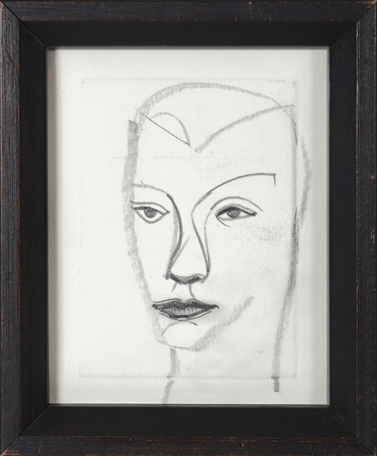 Surrealist Angular Face &lt;br&gt;20th Century Graphite &lt;br&gt;&lt;br&gt;#83769