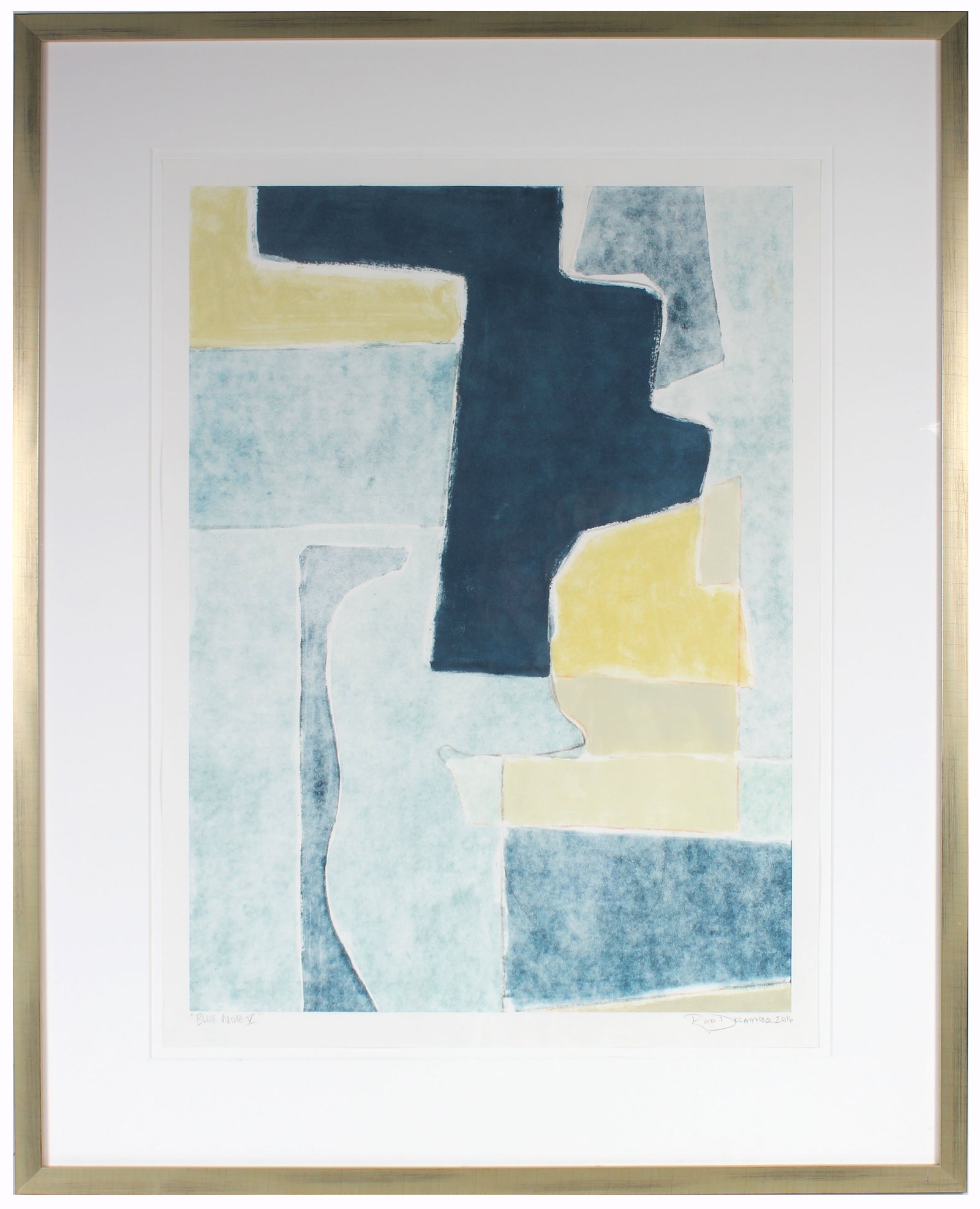 <i>Blue Note V</i><br>2016 Mixed Media Monotype<br><br>#85180