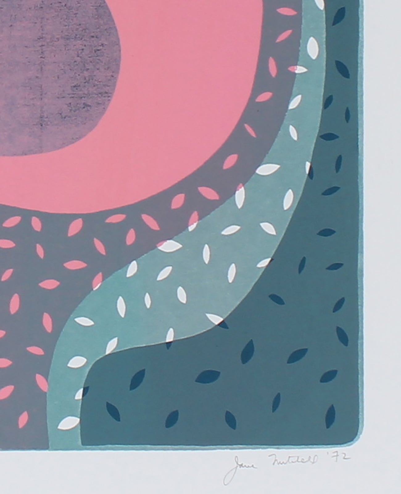 Abstract Forms in Pink & Blue <br>1972 Serigraph <br><br>#86379