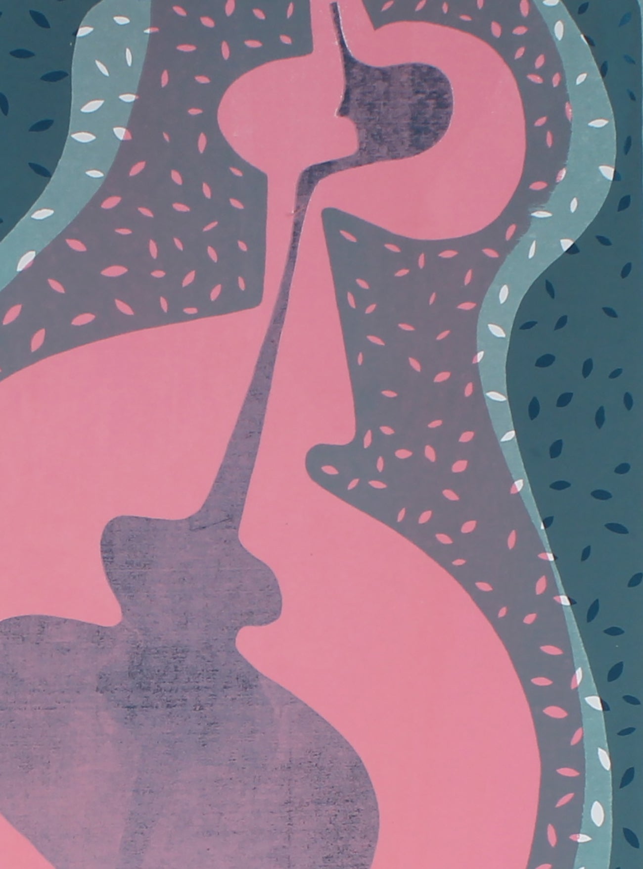 Abstract Forms in Pink & Blue <br>1972 Serigraph <br><br>#86379