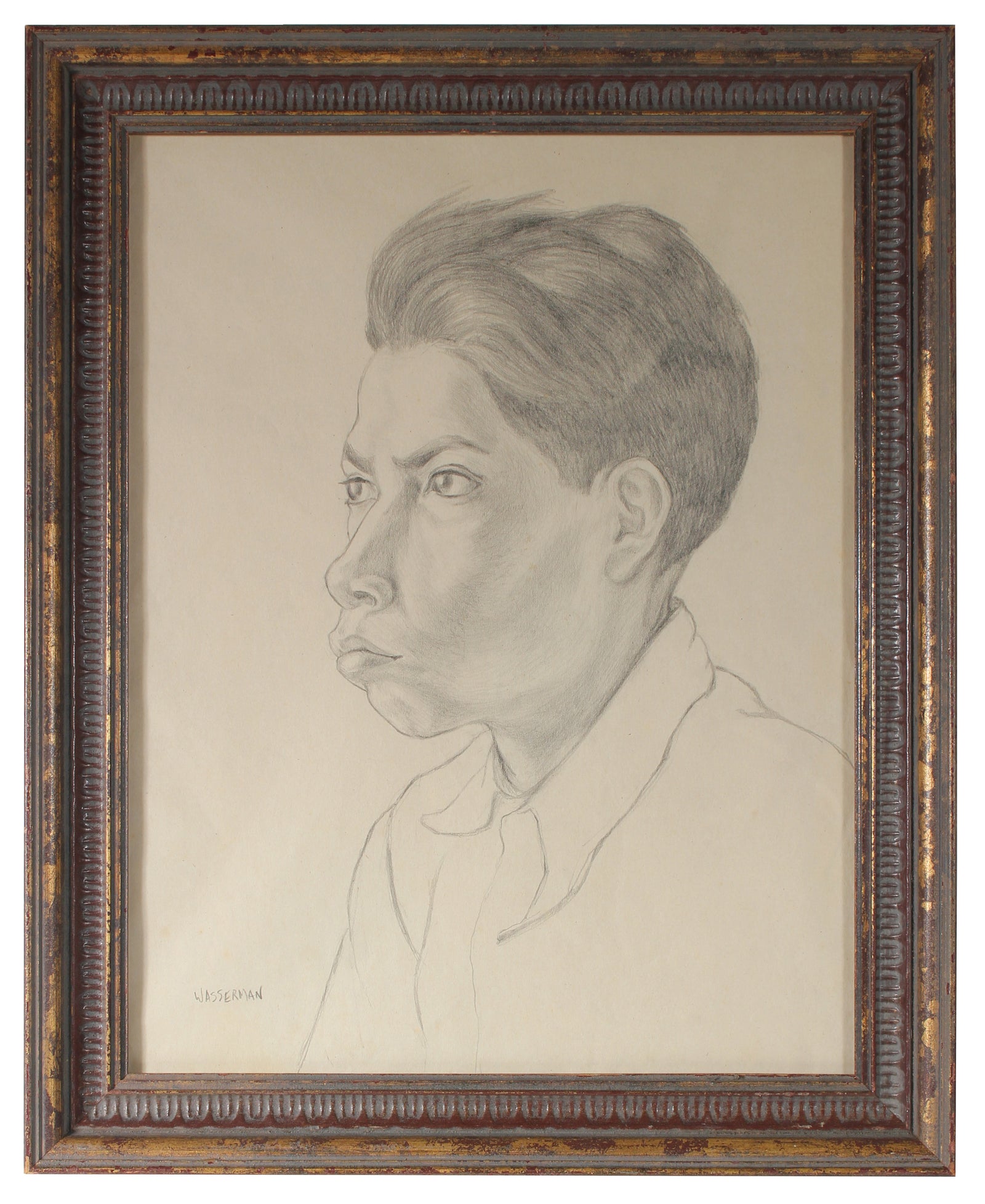 Portrait of a Man, Mexico <br>1947 Graphite <br><br>#86533