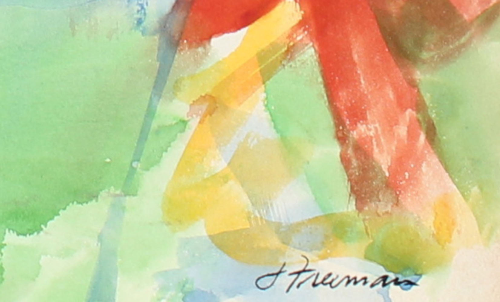 Colorful Abstraction <br>20th Century Watercolor <br><br>#86663