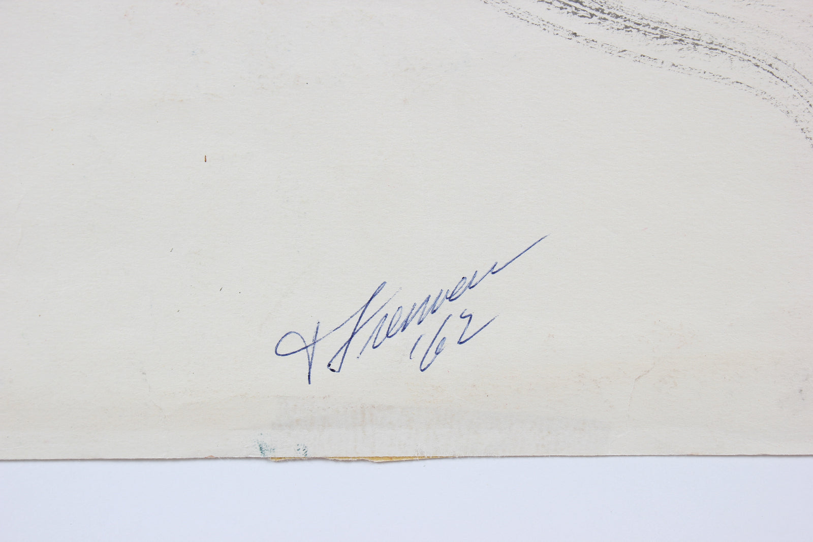 Abstract Seated Figure <br>1962 Watercolor <br><br>#86676