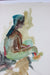 Abstract Seated Figure <br>1962 Watercolor <br><br>#86676