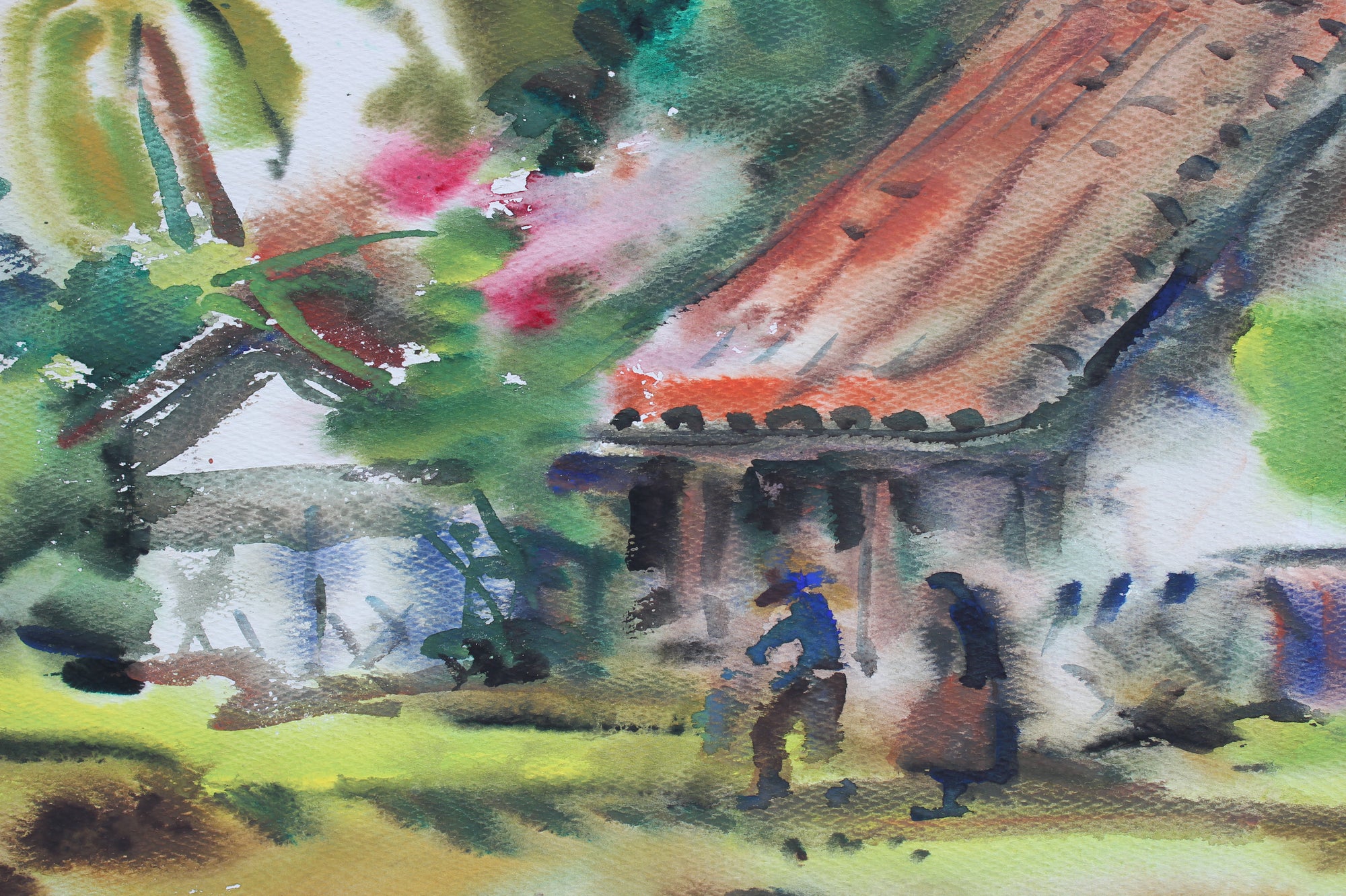 Working the Land<br>Mid Century Watercolor<br><br>#88070