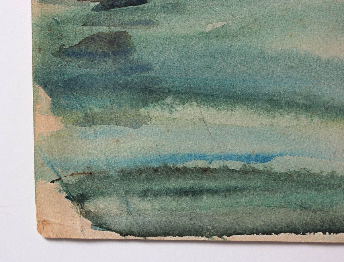 San Francisco Fisherman's Wharf<br>Mid Century Watercolor<br><br>#88071