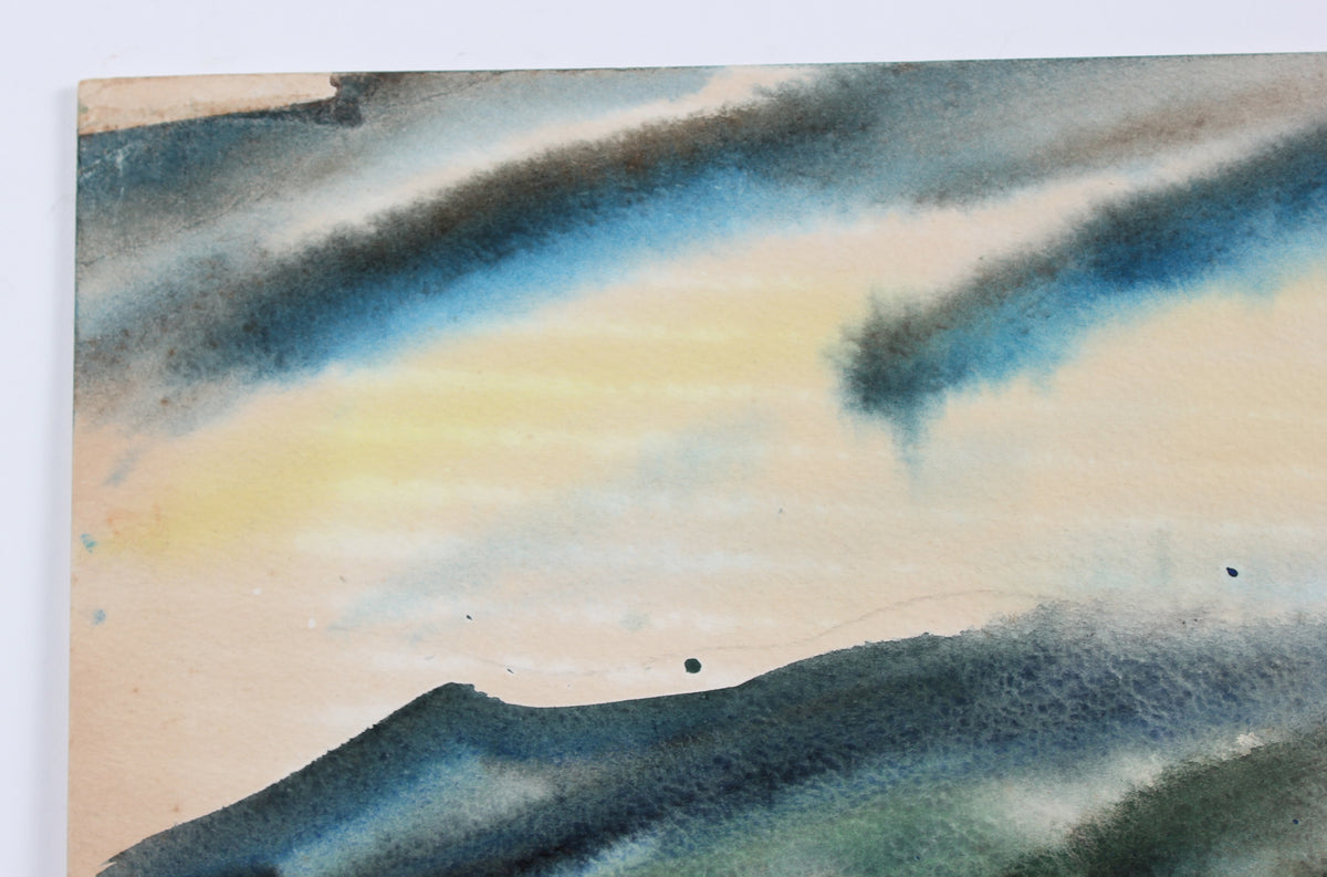 San Francisco Fisherman's Wharf<br>Mid Century Watercolor<br><br>#88071