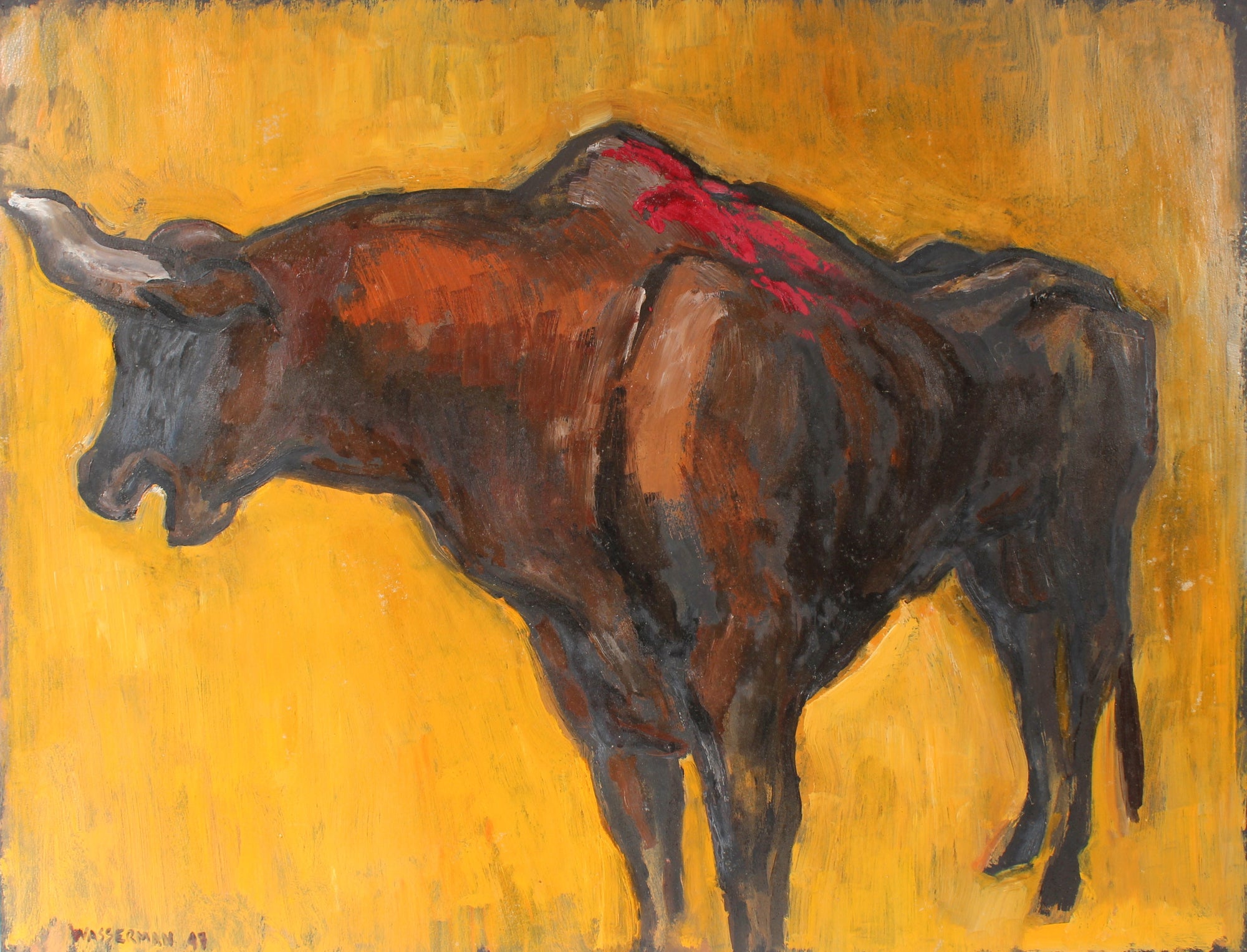 Modernist Bull, Mexico City<br>1947 Oil on Paper<br><br>#88284