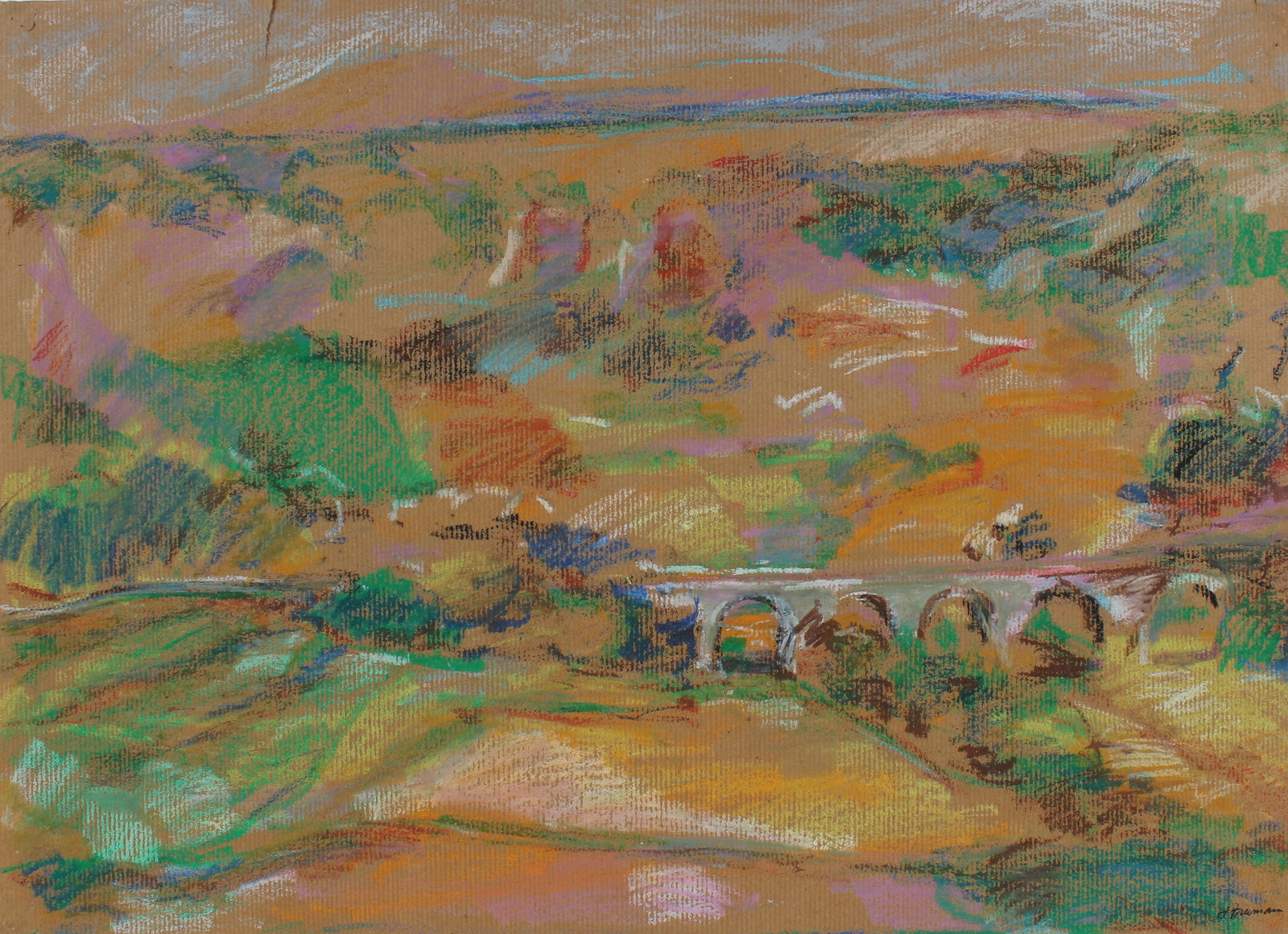 Warm Rolling Fields<br>20th Century Pastel <br><br>#88976