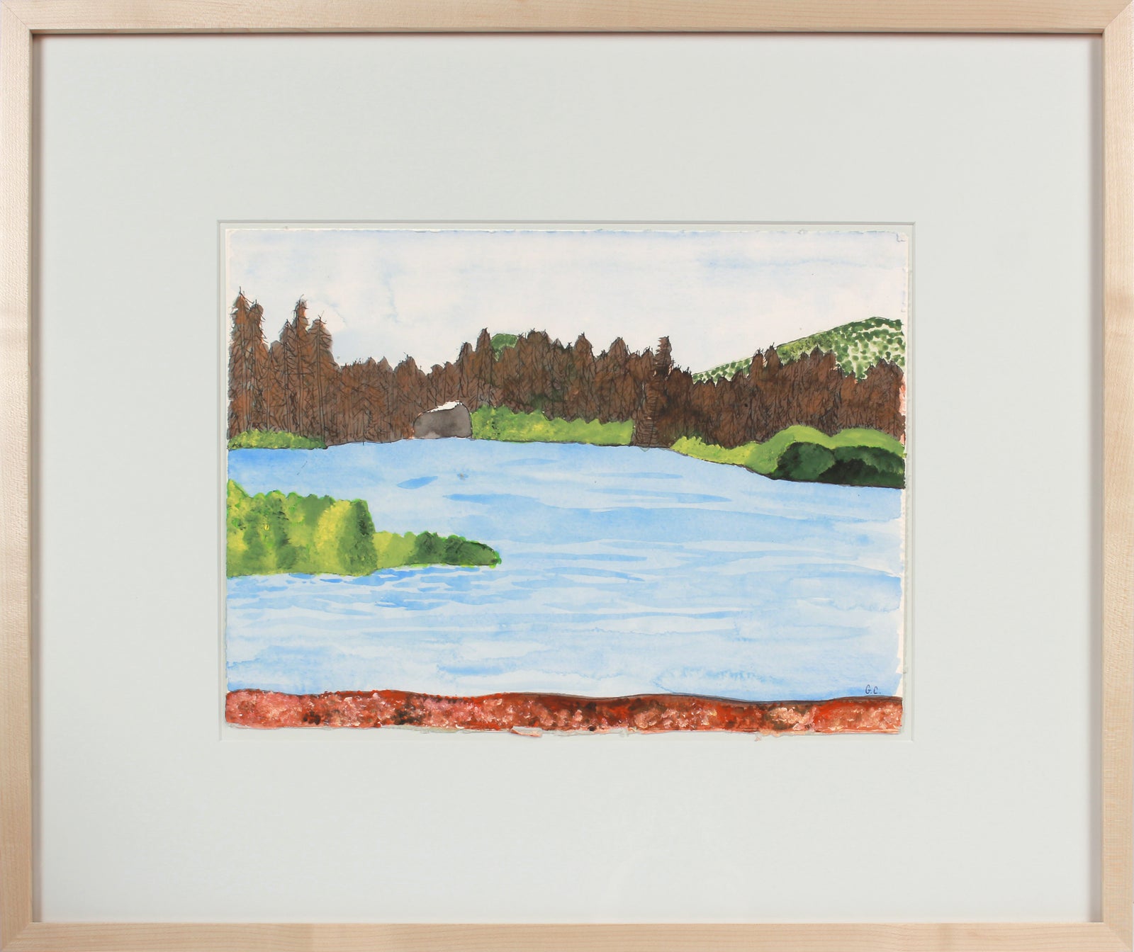 <i>Manzanita Lake</i> <br>2016 Oil, Watercolor & Gouache <br><br>#88993