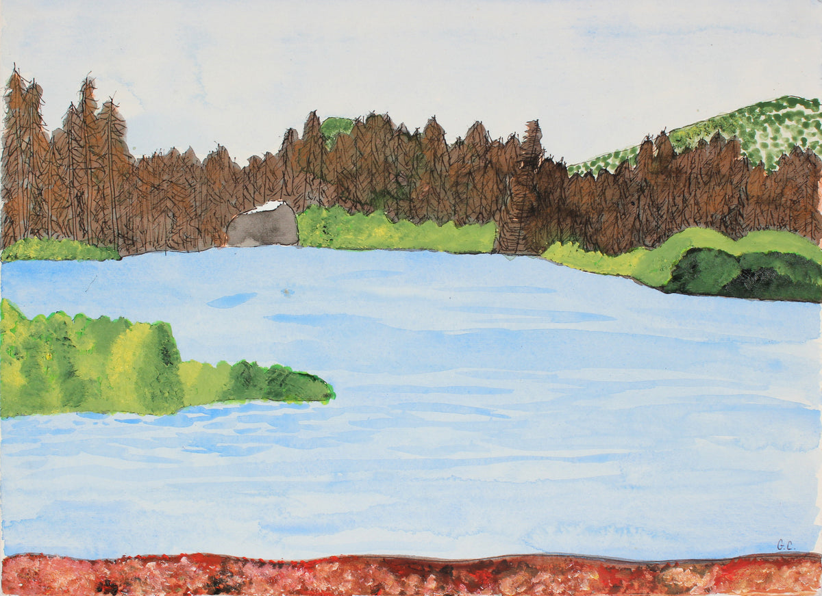 <i>Manzanita Lake</i> <br>2016 Oil, Watercolor & Gouache <br><br>#88993