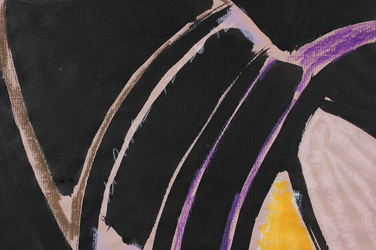 Bold Organic Abstract<br>1972 Oil Pastel, Ink & Graphite<br><br>#89563
