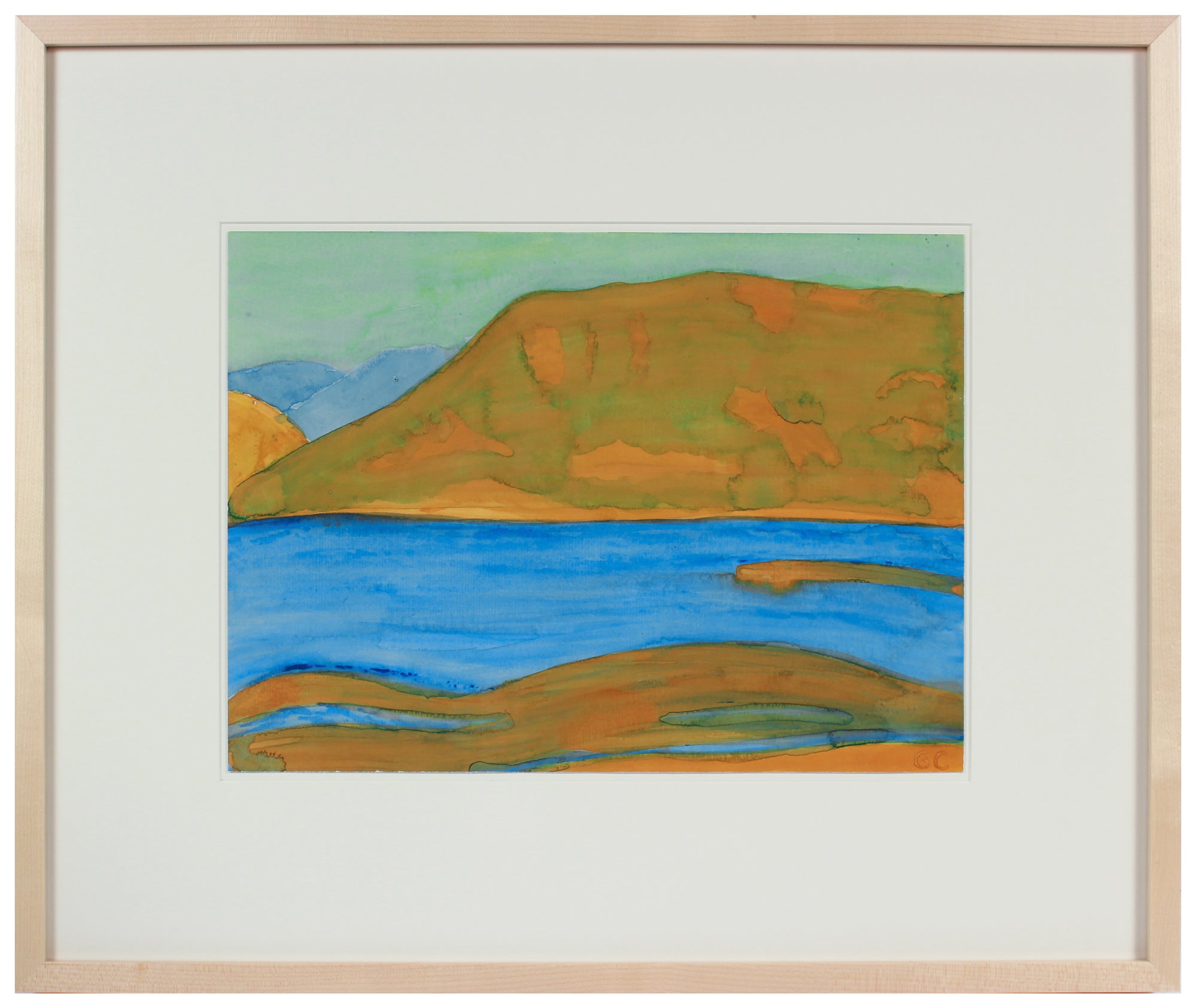 <i>Mendocino Lake I</i> <br>2016 Watercolor & Gouache <br><br>#89645