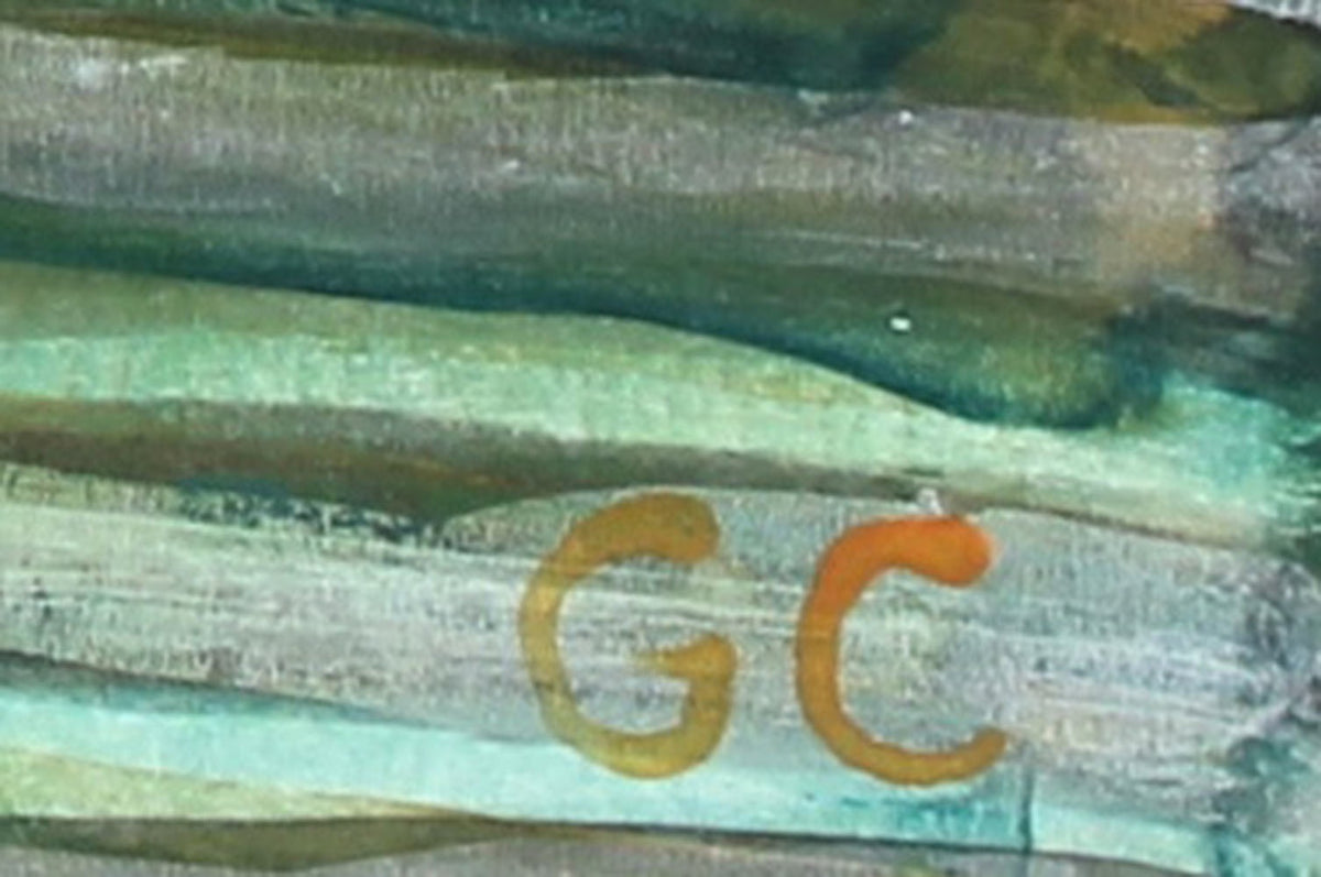 <i>Mendocino Lake II</i> <br>2016 Watercolor, Gouache & Oil <br><br>#89646