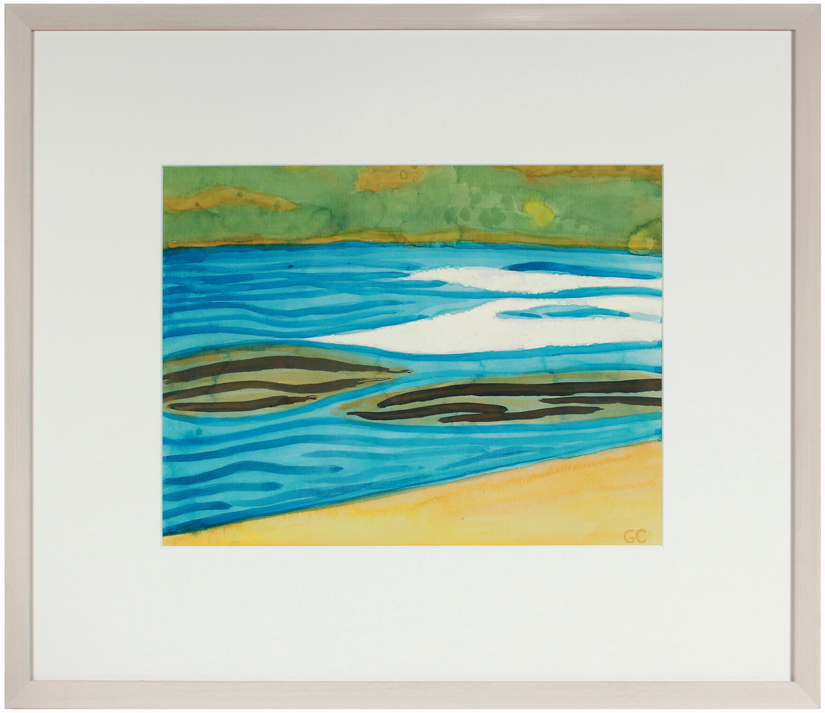 &lt;i&gt;Mendocino Lake III&lt;/i&gt; &lt;br&gt;2016 Watercolor, Graphite, Oil &amp; Ink &lt;br&gt;&lt;br&gt;#89693