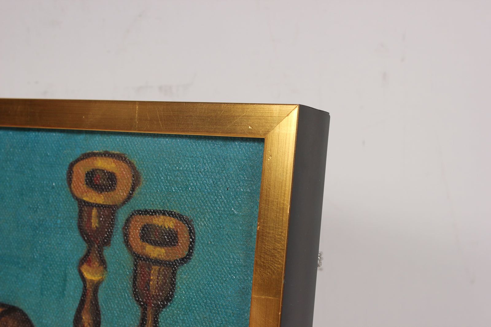 <i>Still Life with Candle Sticks</i><br>Mid Century Oil<br><br>#91100