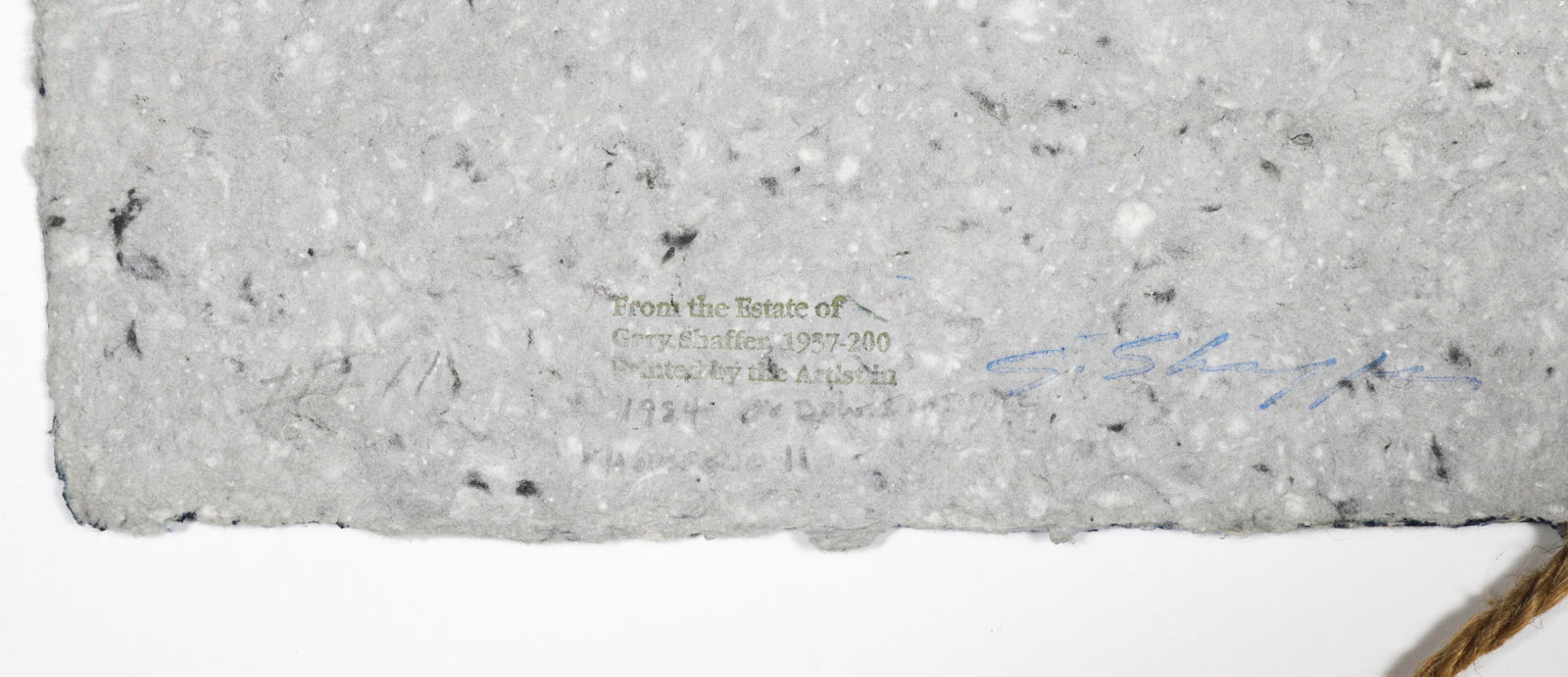 <i>House Grid</i> <br>1984 Collograph on Handmade Paper with String <br><br>#93460