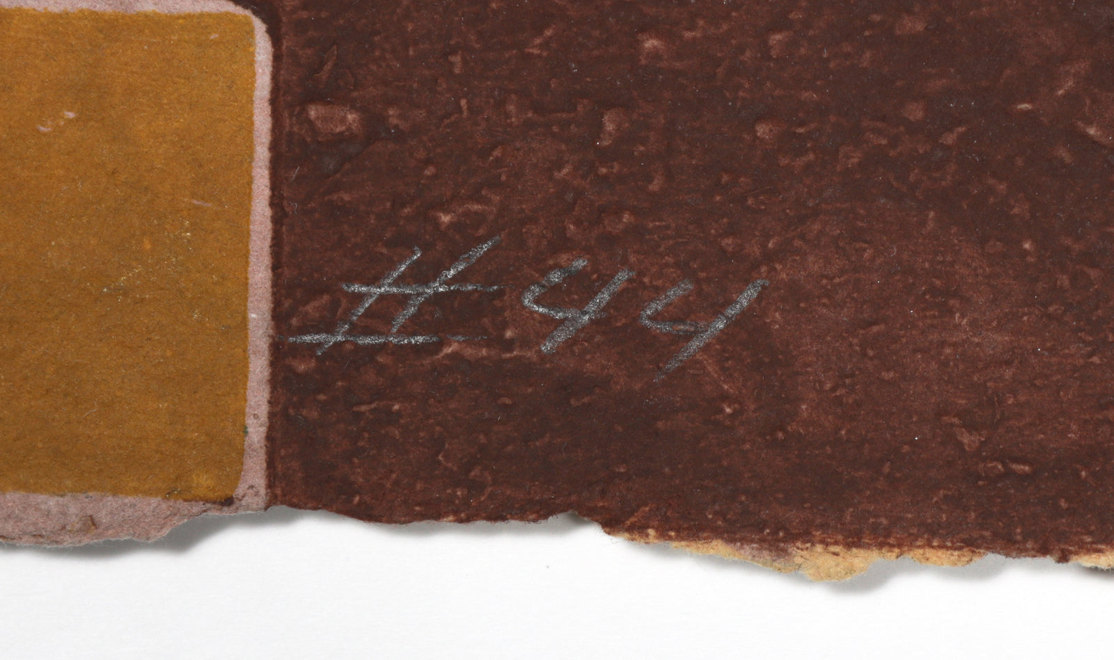 <i>#44</i> <br>1980s Collograph on Handmade Paper with String <br><br>#93462