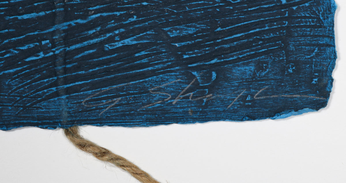 <i>#68</i> <br>1984-1988 Collograph on Handmade Paper with String <br><br>#93468