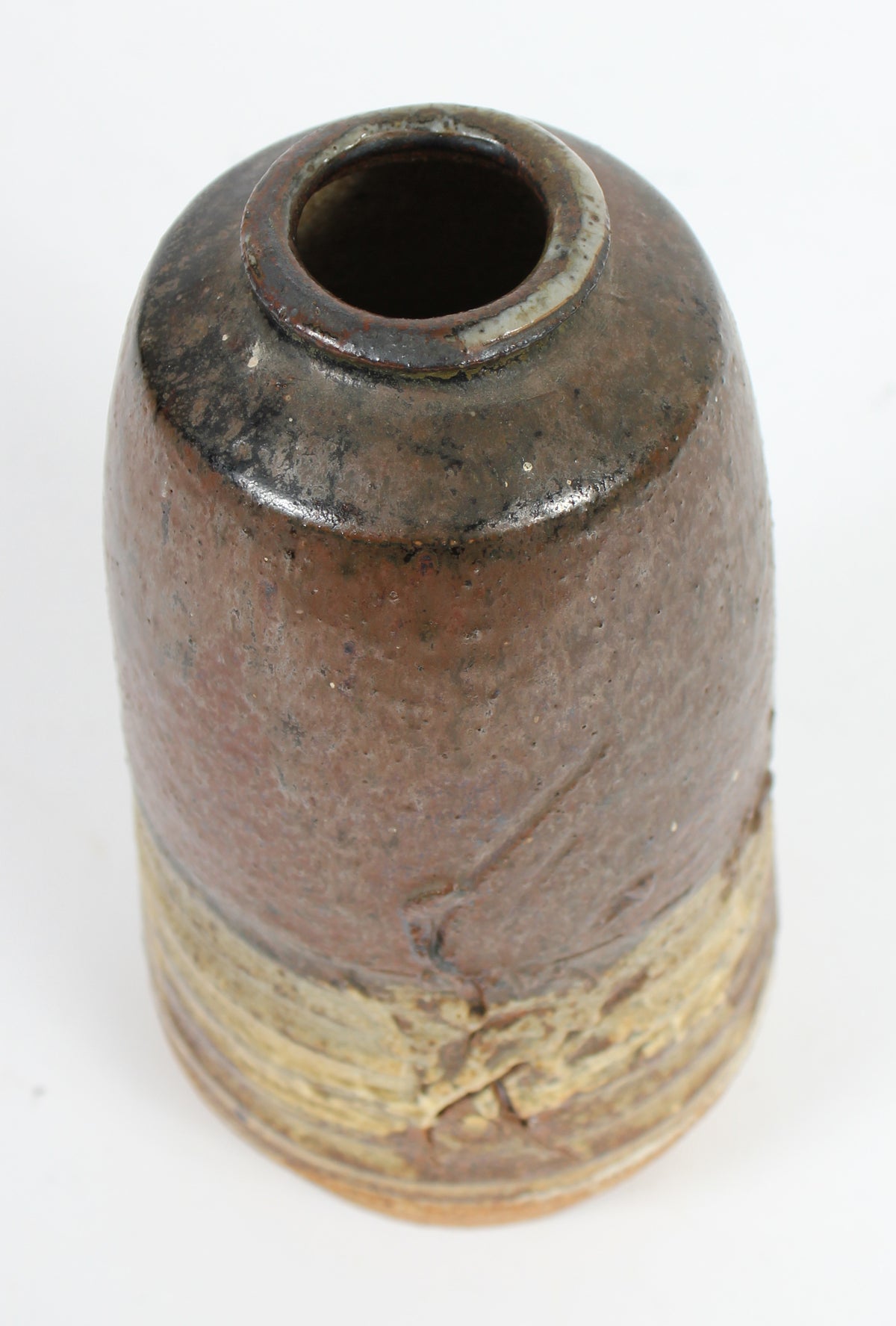 <i>Layered Shades of Brown</i> <br>20th Century Oblong Ceramic <br><br>#93650