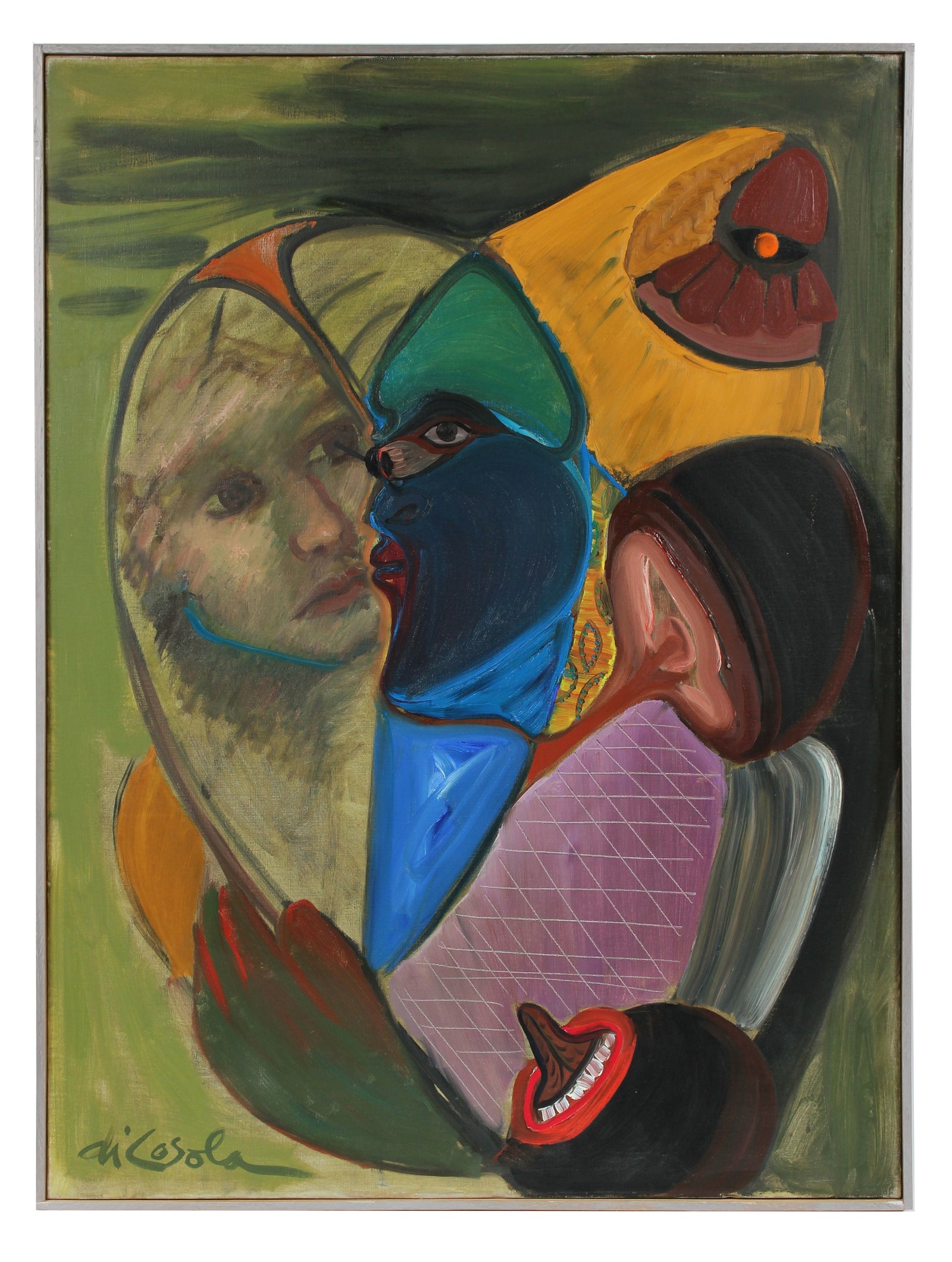 Surreal Abstracted Organic Forms<br>1966 Oil<br><br>#93891