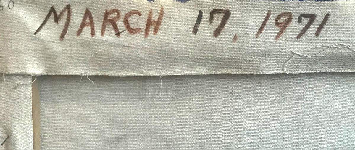 1979 Large Surreal Abstract Oil<br><br>#93960