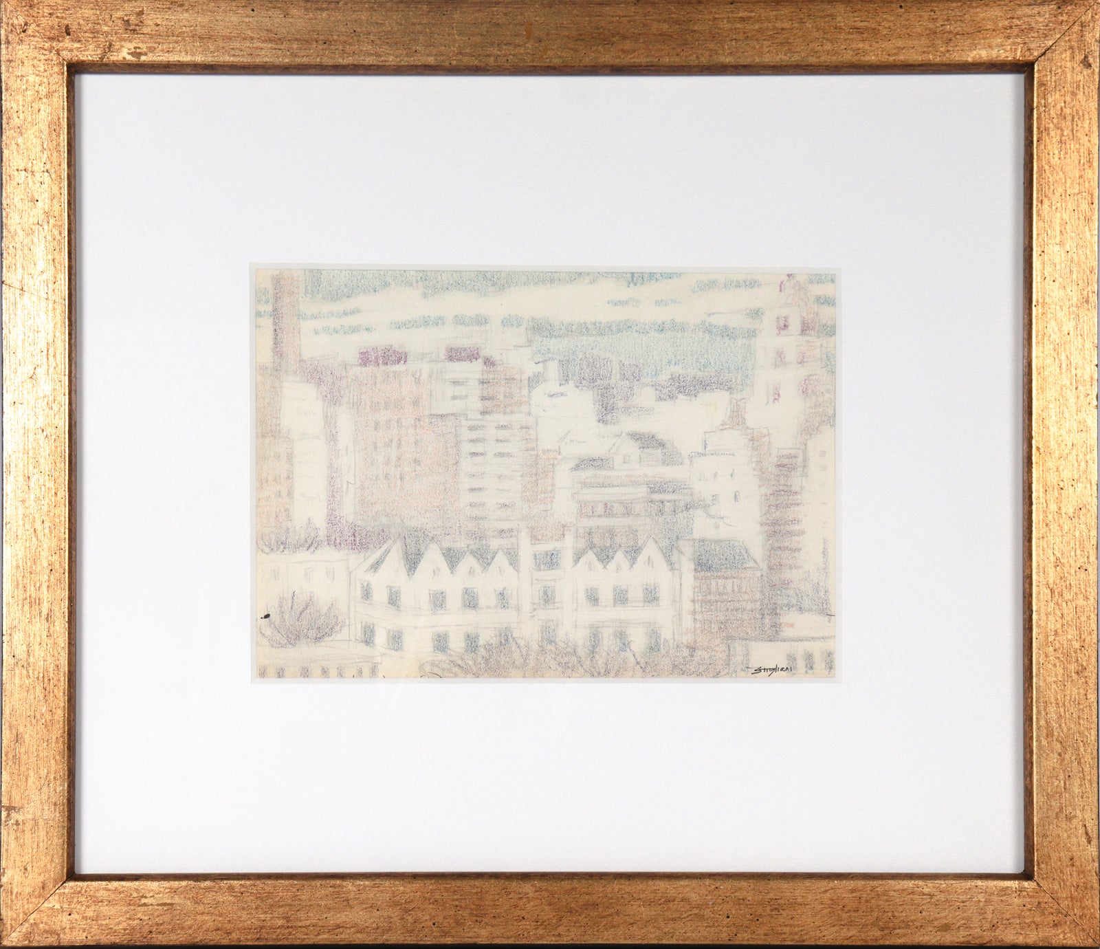 New York City Sketch <br>20th Century Drawing <br><br>#95089