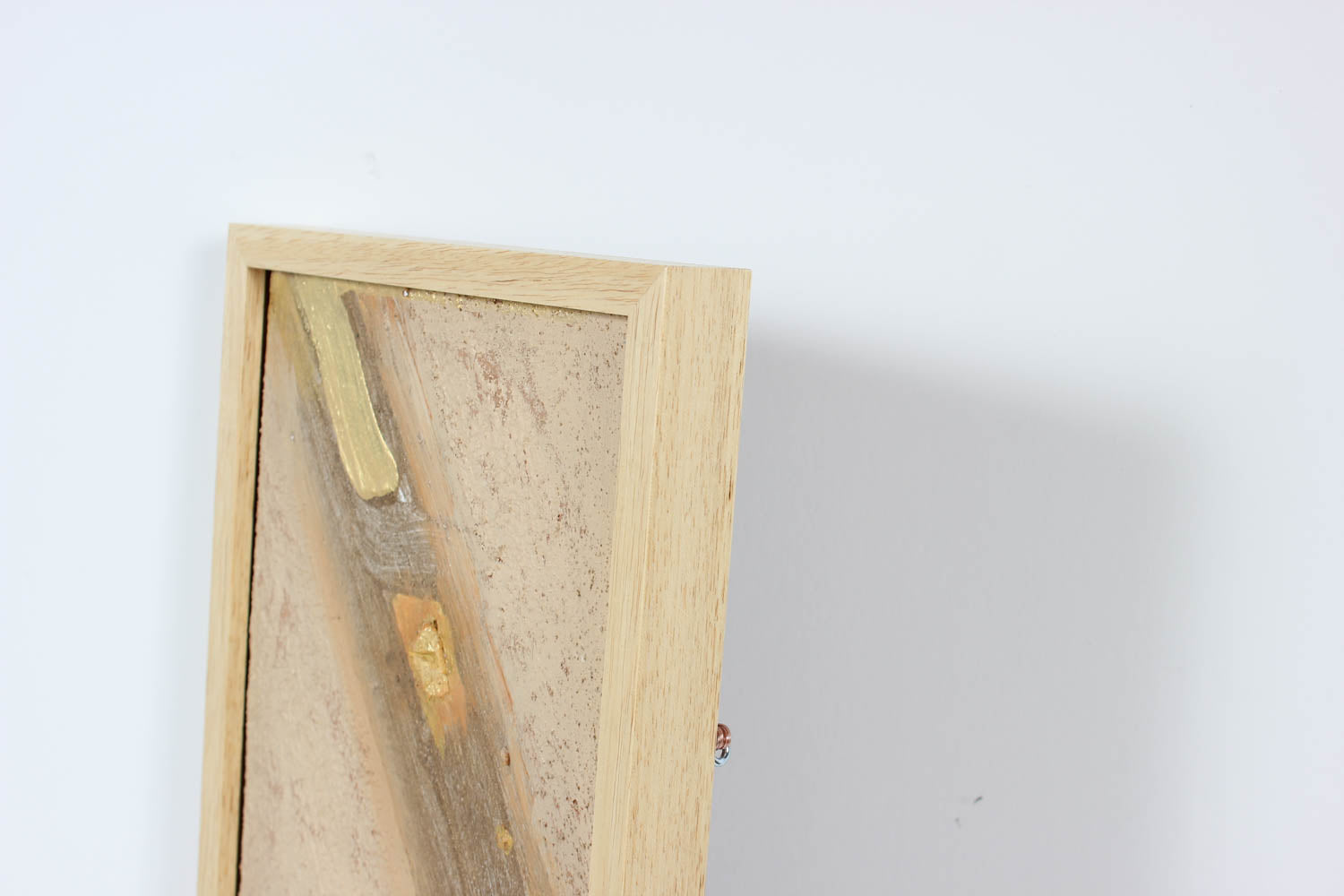 Mixed Media Abstract Sculpture<br>Sand, Cement & Paint on Wood<br><br>#95526