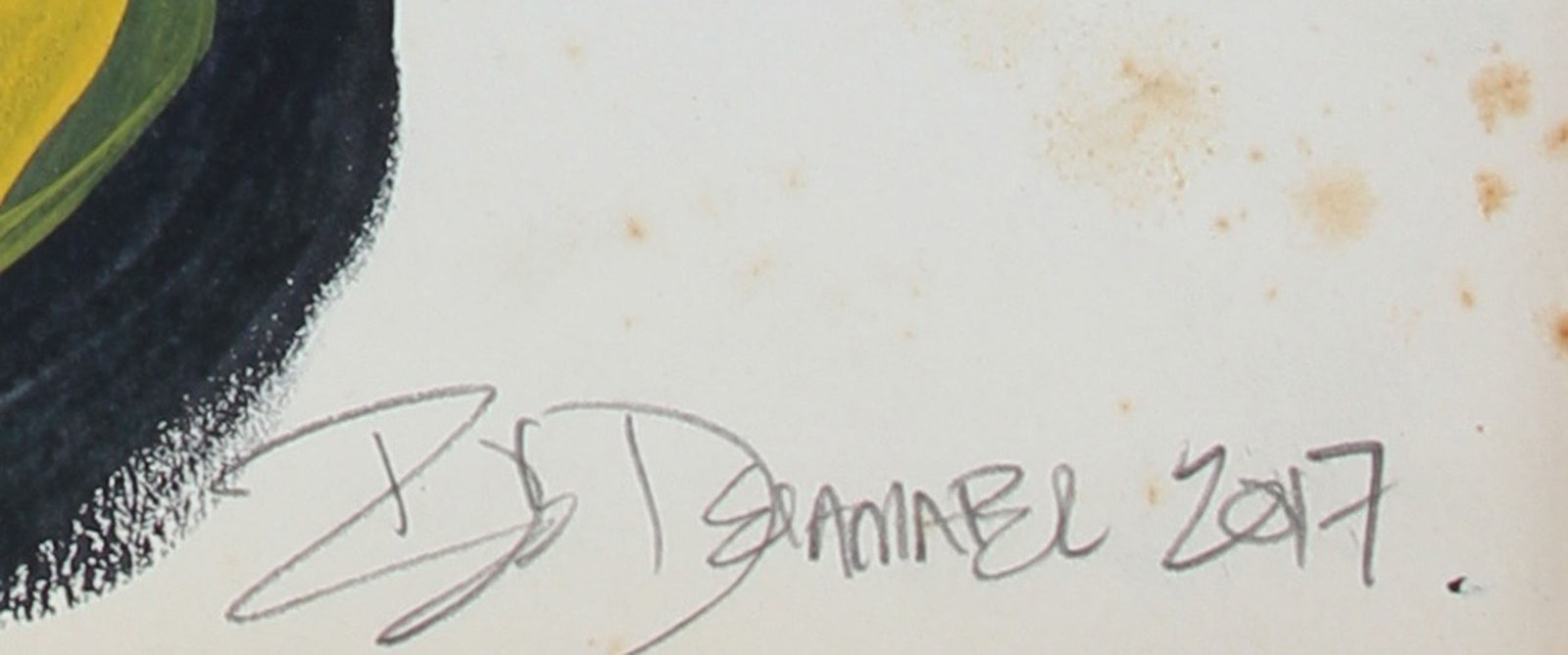 <i>Plant and Pot IV</i><br>2017 Gouache on Antique Print<br><br>#95694