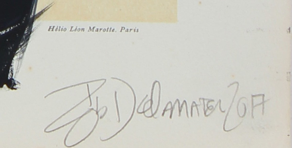 <i>Plant and Pot I</i><br>2017 Gouache on Antique Print<br><br>#95697