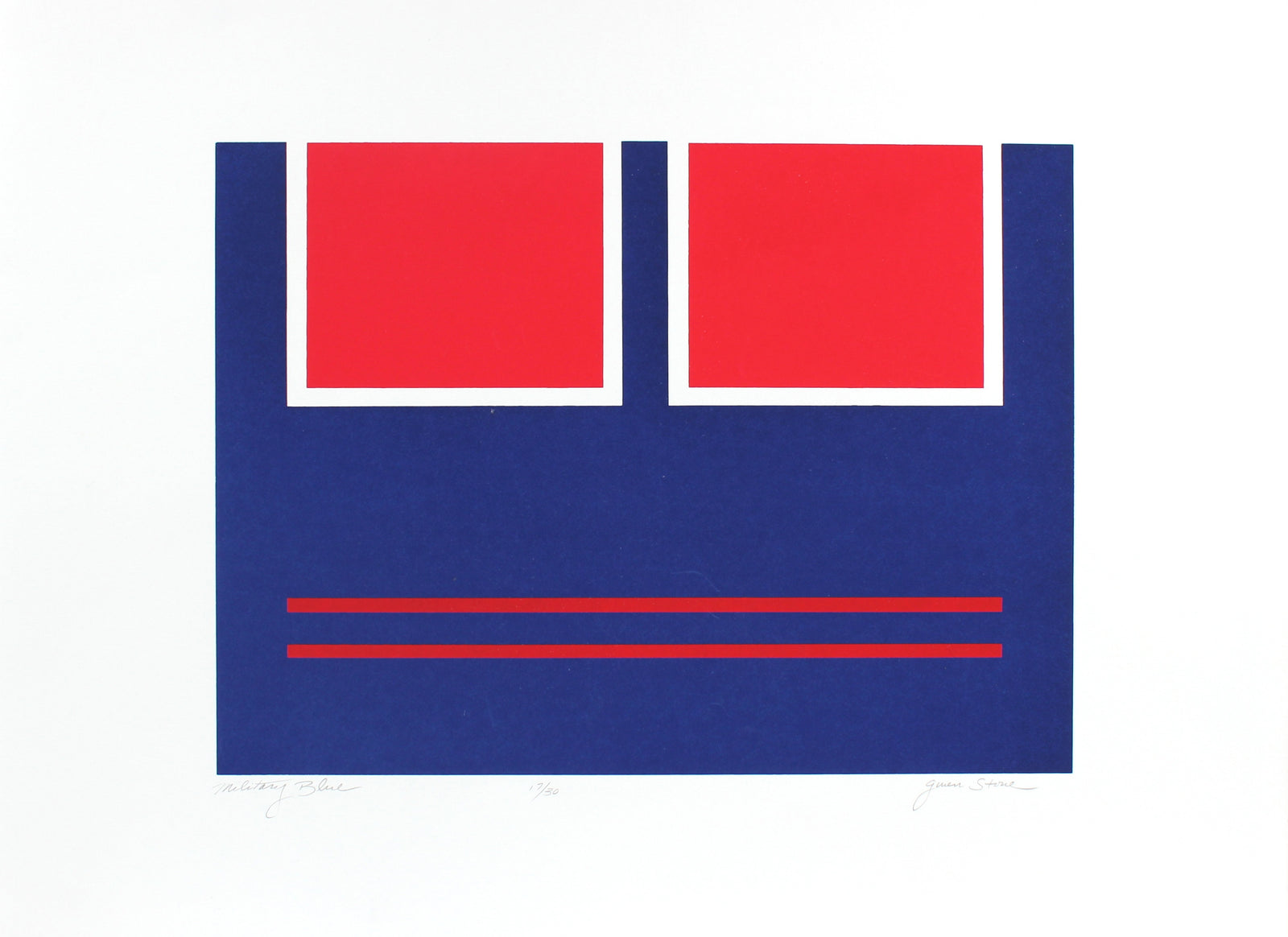 <i>Military Blue</i><br>1978 Serigraph<br><br>#96217