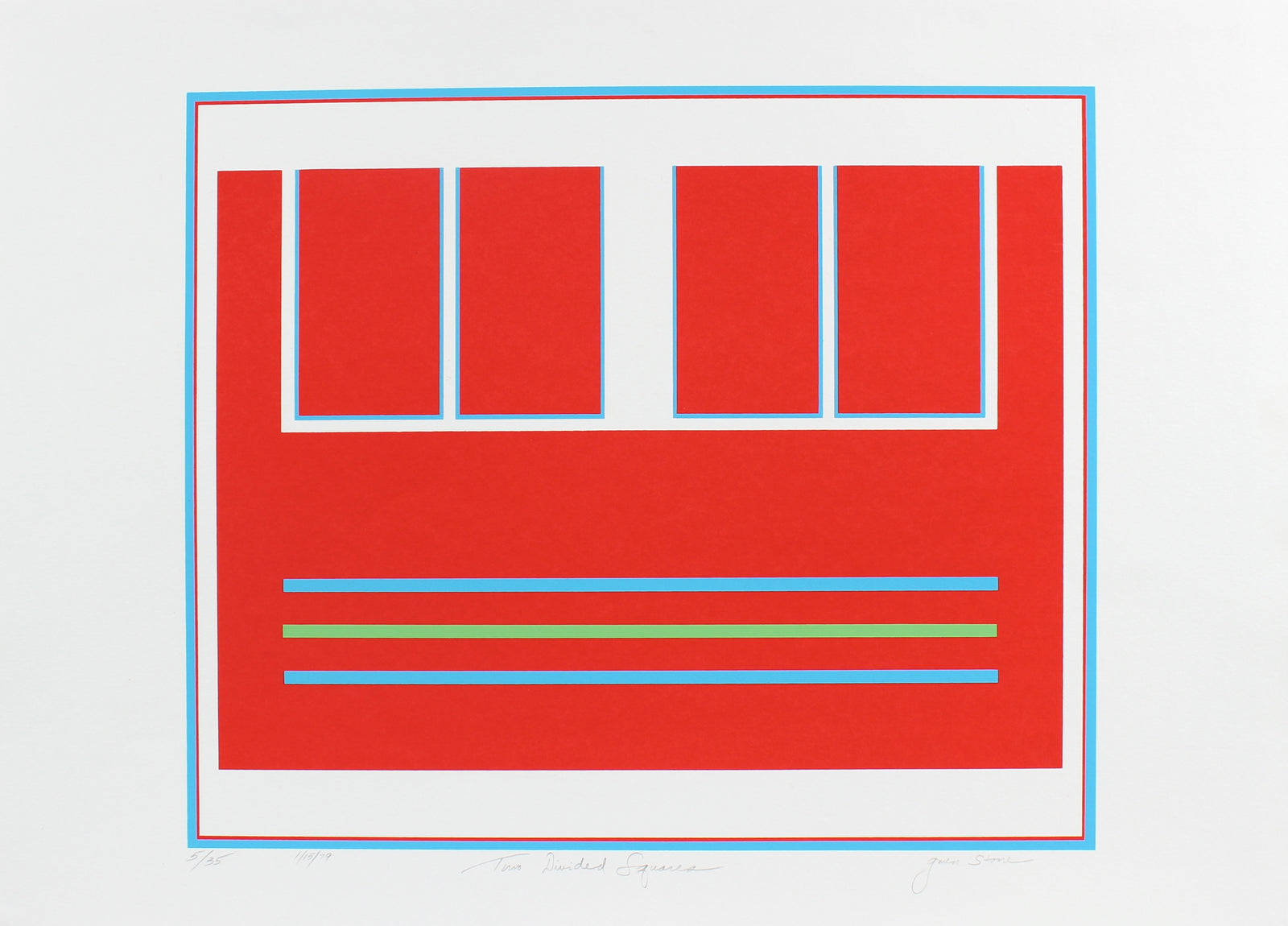 <i>Two Divided Squares</i><br>1979 Serigraph<br><br>#96218