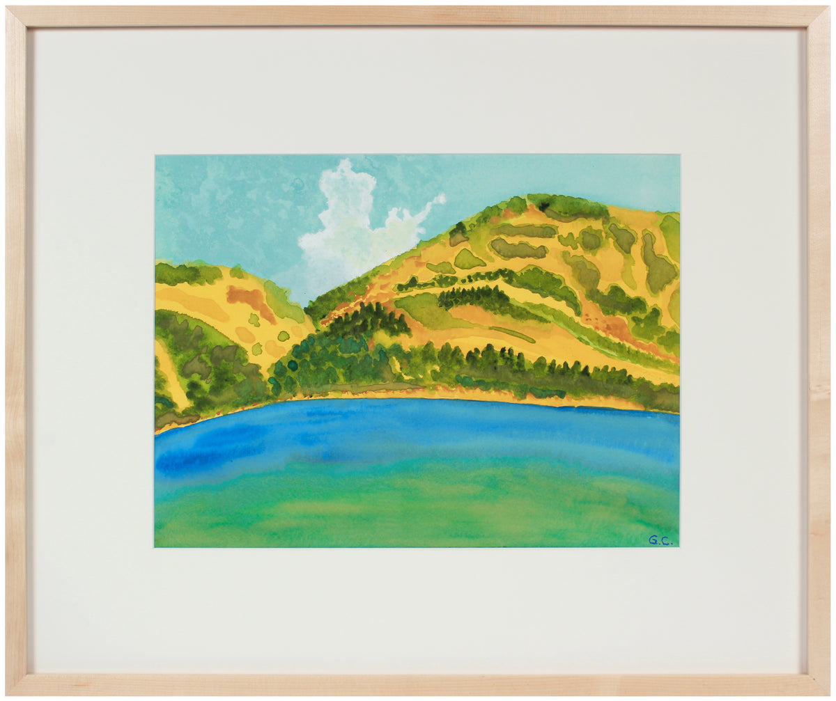 &lt;i&gt;California Summer Lake&lt;/i&gt;&lt;br&gt;2017 Watercolor &amp; Gouache&lt;br&gt;&lt;br&gt;#96221