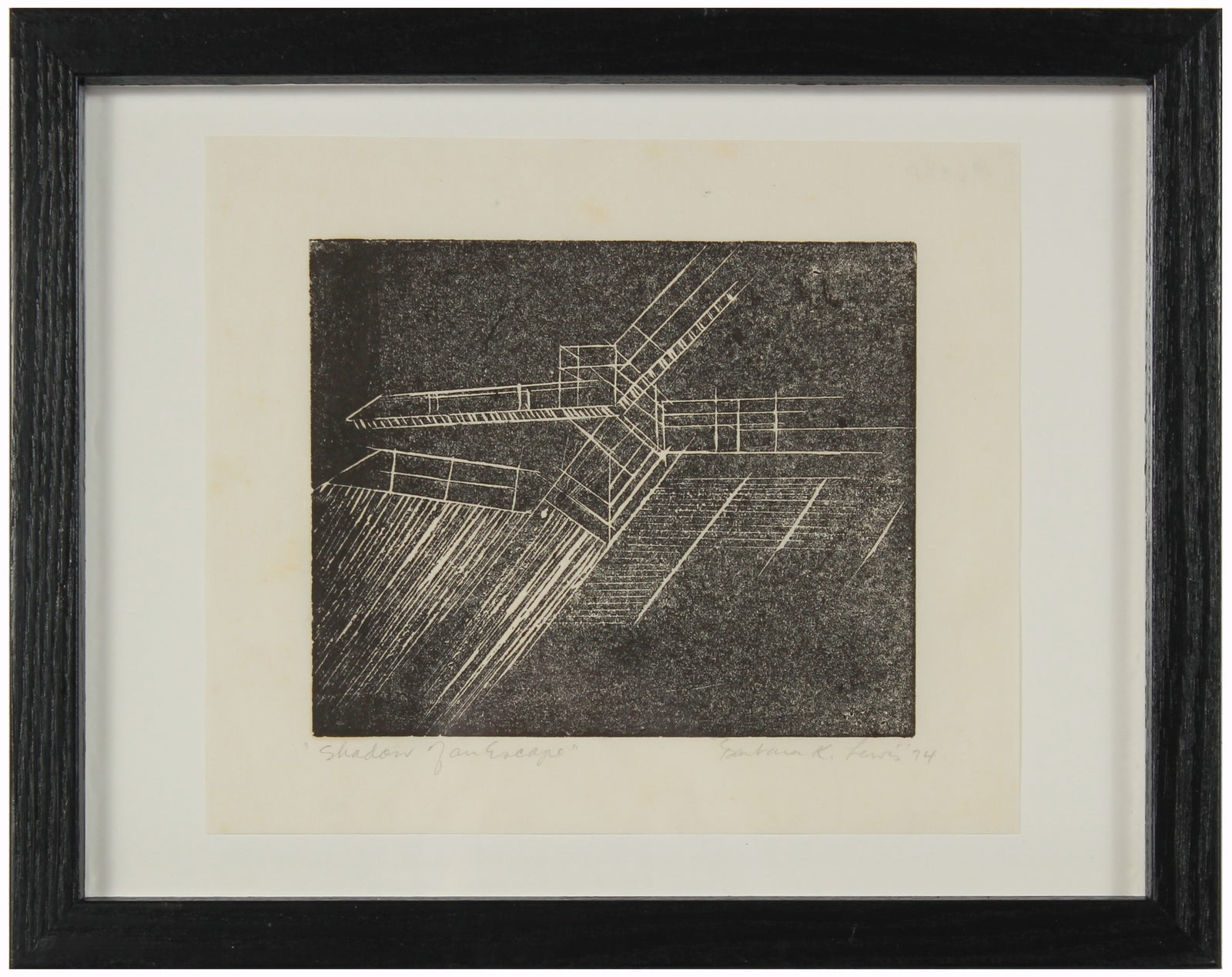 <i>Shadow of an Escape</i> <br>1974 Etching <br><br>#96330