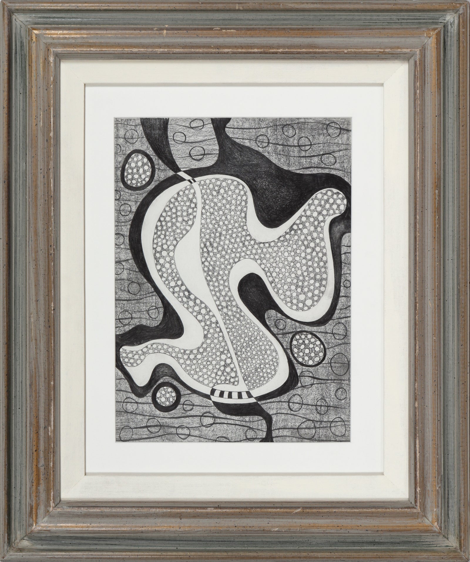 Cellular Monochromatic Abstract <br>1979 Graphite <br><br>#96531