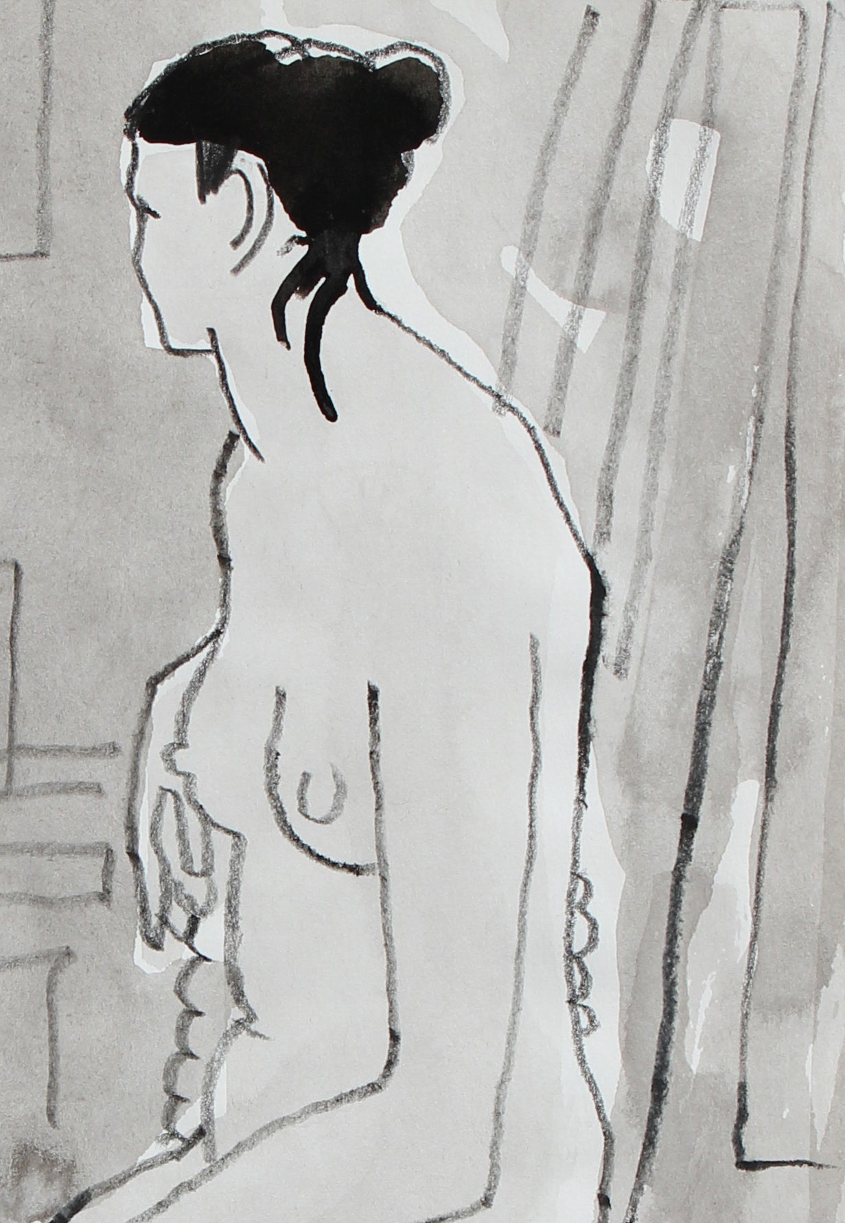 Rip Matteson | 20th Century Ink Wash Figure Drawing Class Study - Lost Art  Salon