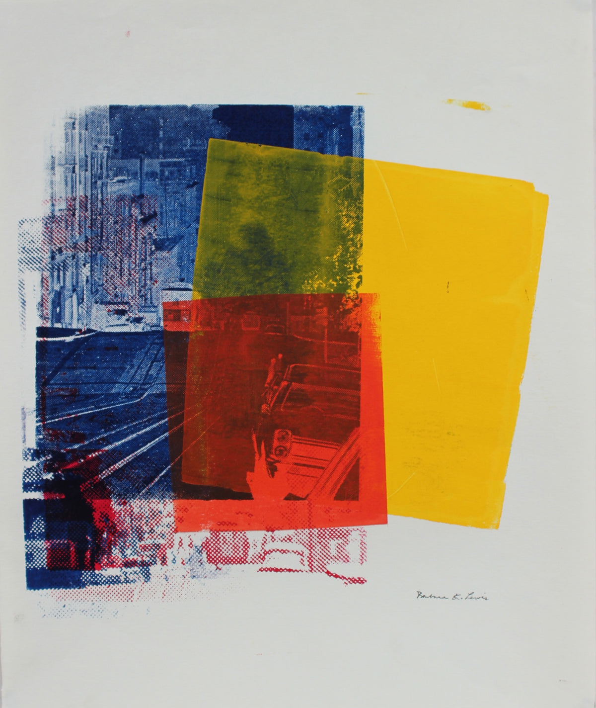 City Abstraction in Primary Colors &lt;br&gt;Late 20th Century Print&lt;br&gt;&lt;br&gt;#96732