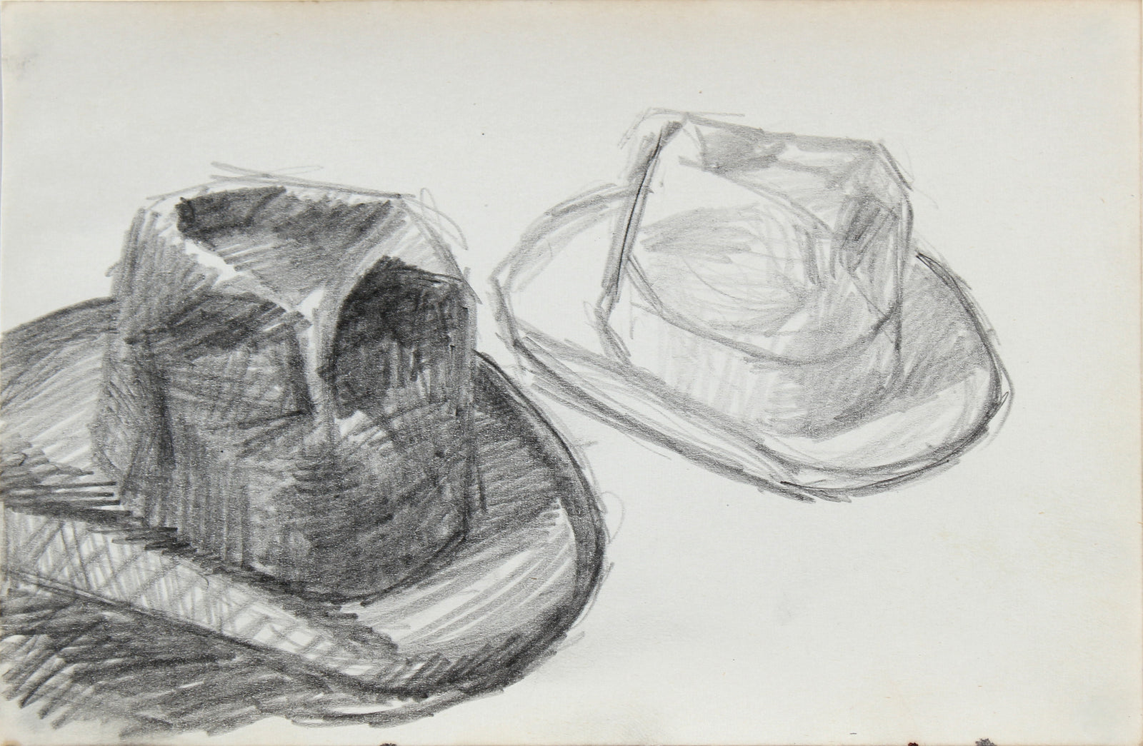 Study of a Two Hats <br>1963 Graphite <br><br>#96741