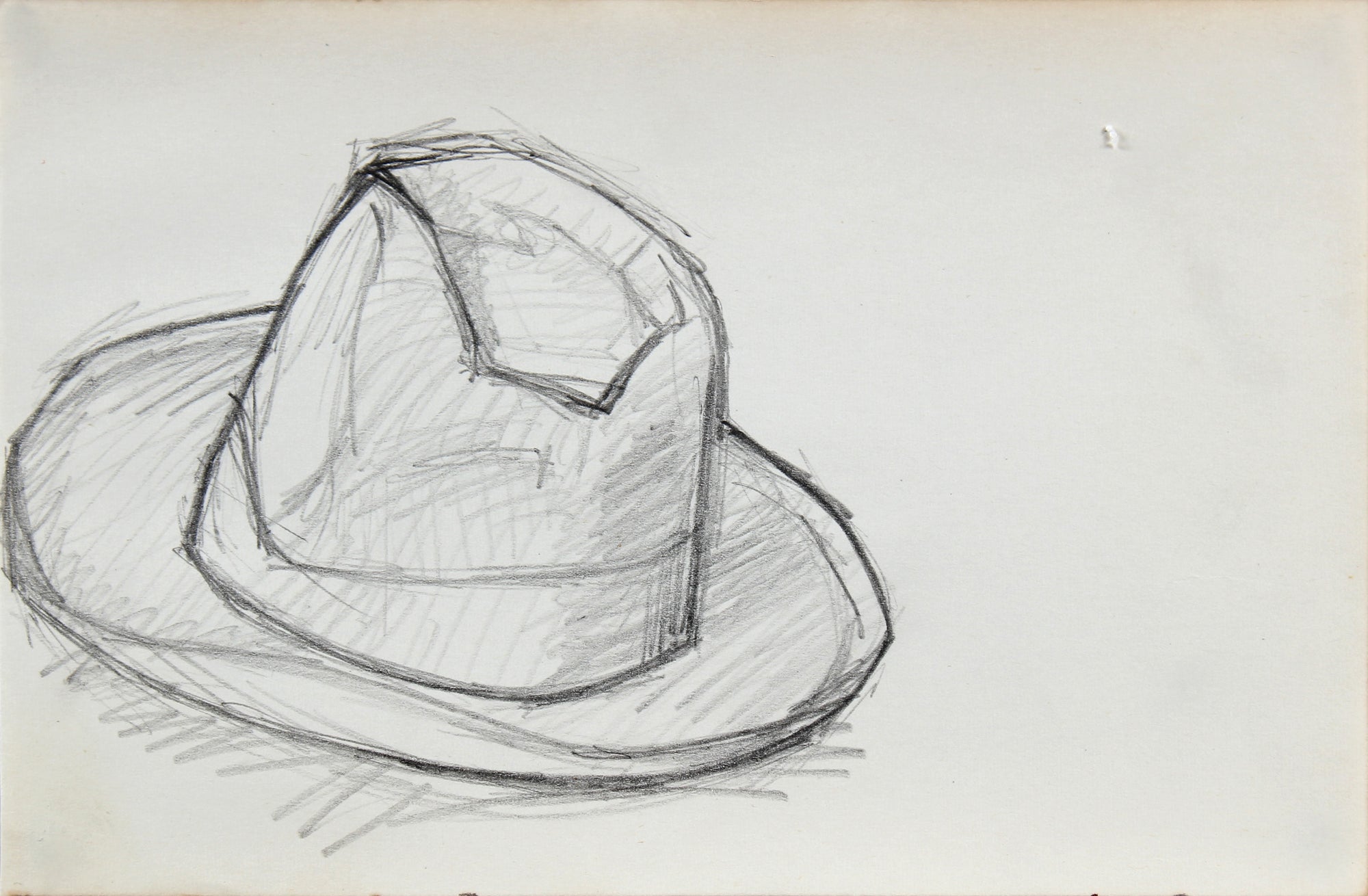 Vintage Modernist Hat Study <br>1963 Graphite <br><br>#96743