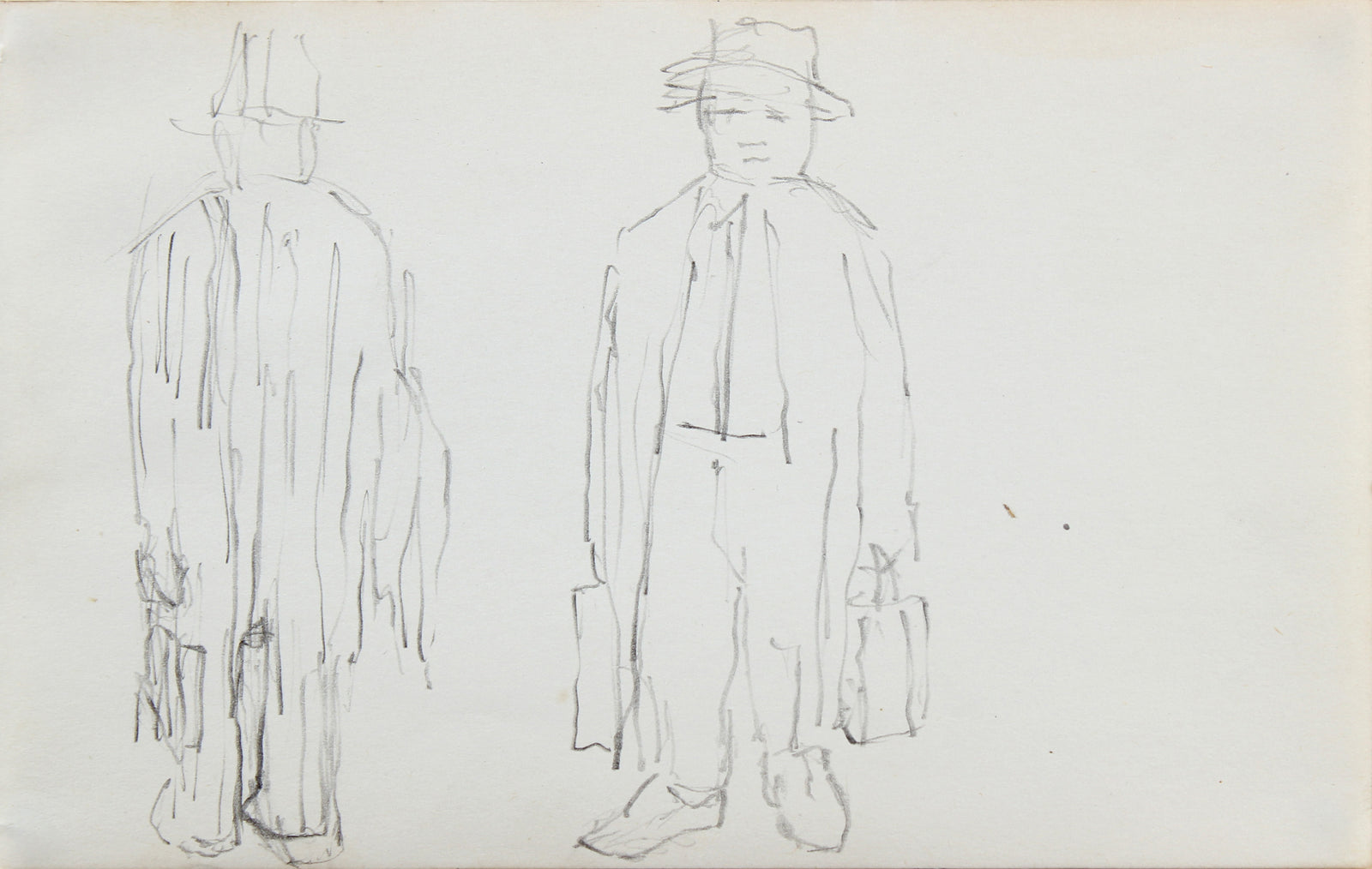 Pair of Mid Century Businessmen <br>1963 Graphite <br><br>#96744