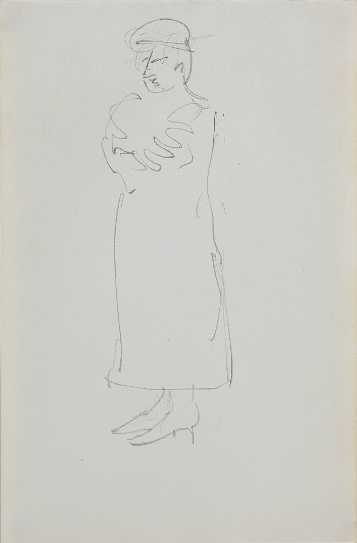 Monochromatic Drawing of a Man &lt;br&gt;1963 Graphite &lt;br&gt;&lt;br&gt;#96745