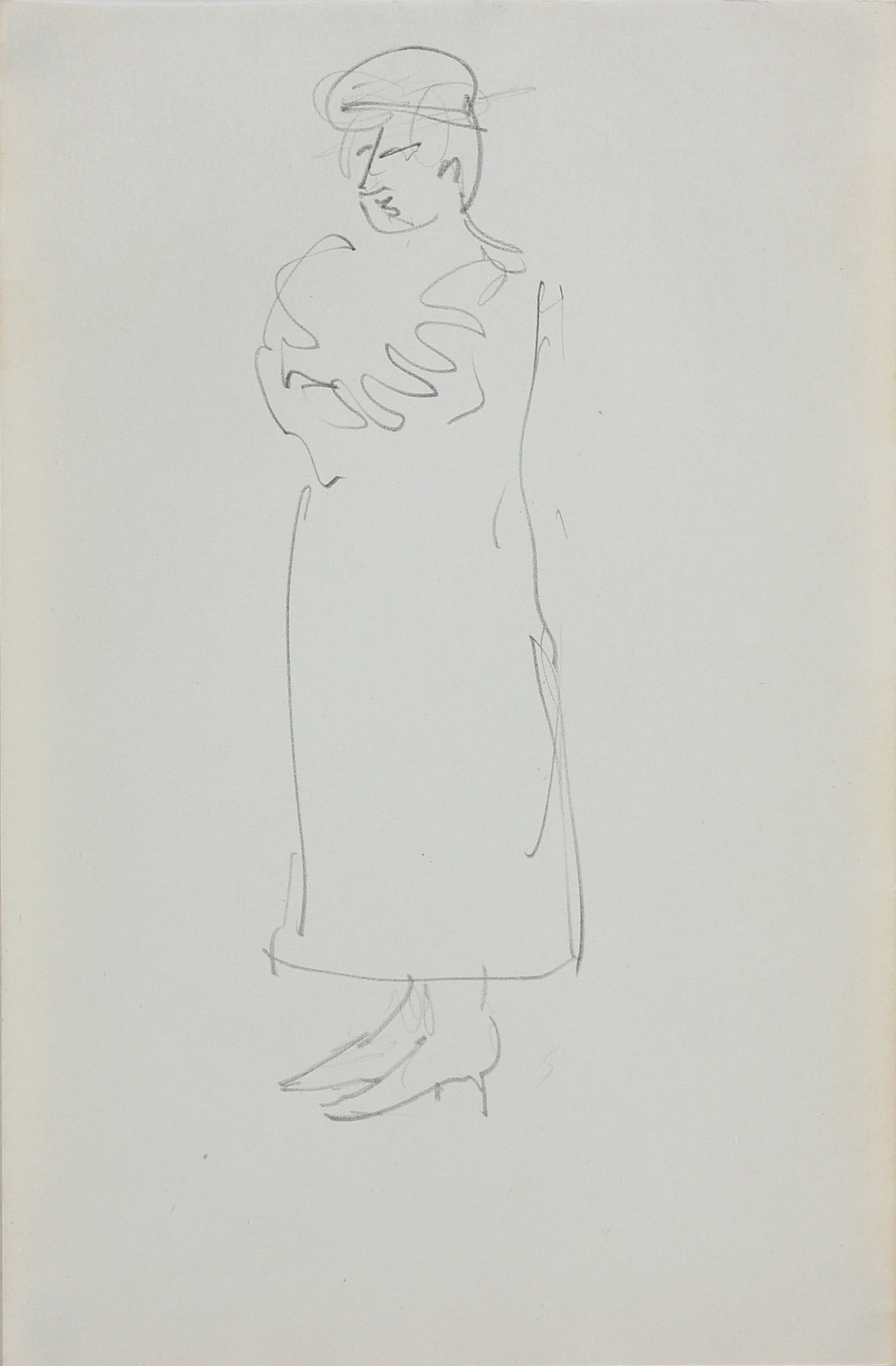 Monochromatic Drawing of a Man <br>1963 Graphite <br><br>#96745