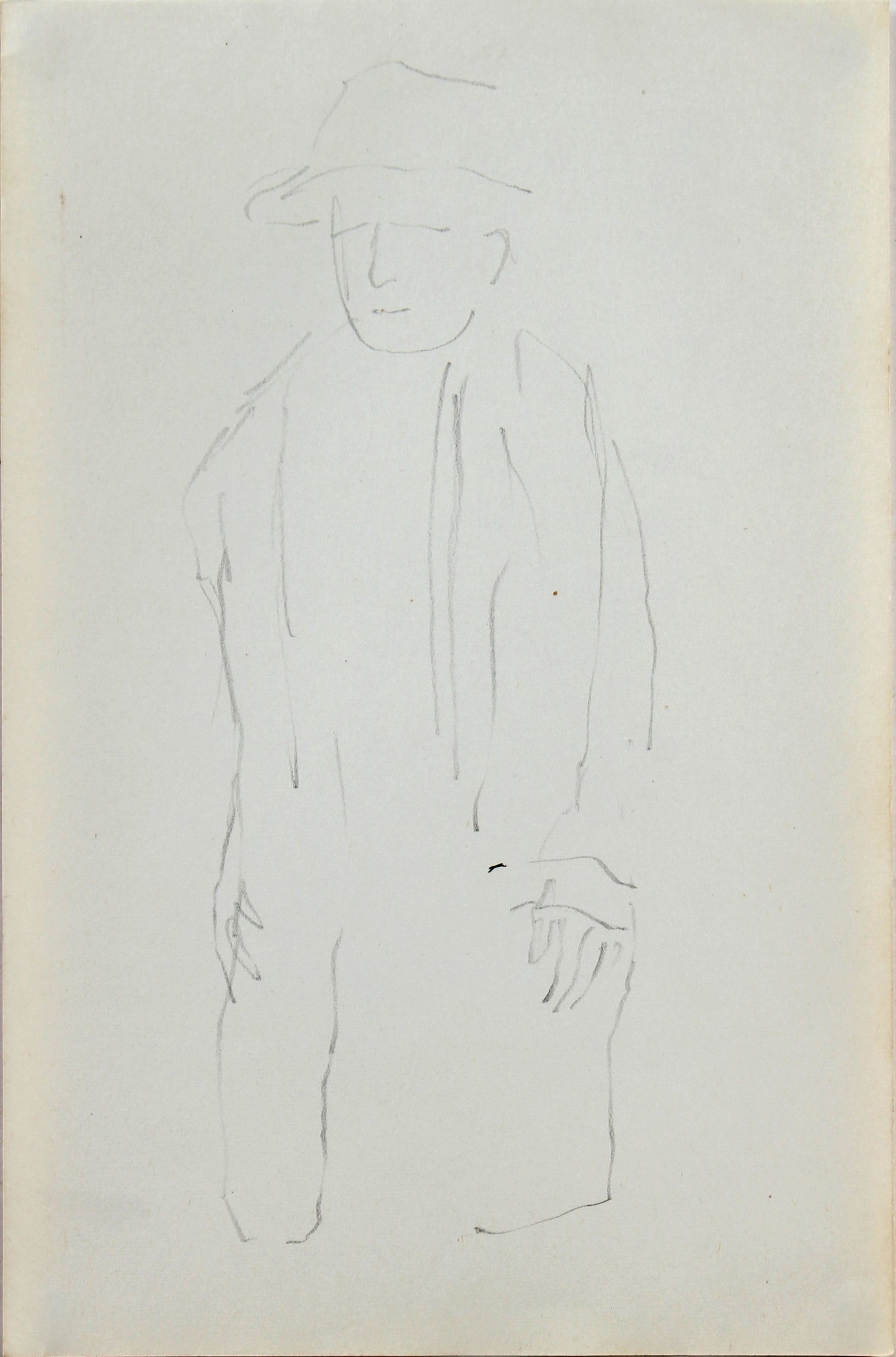 Mid Century Gentleman - Loose Sketch <br>1963 Graphite <br><br>#96746